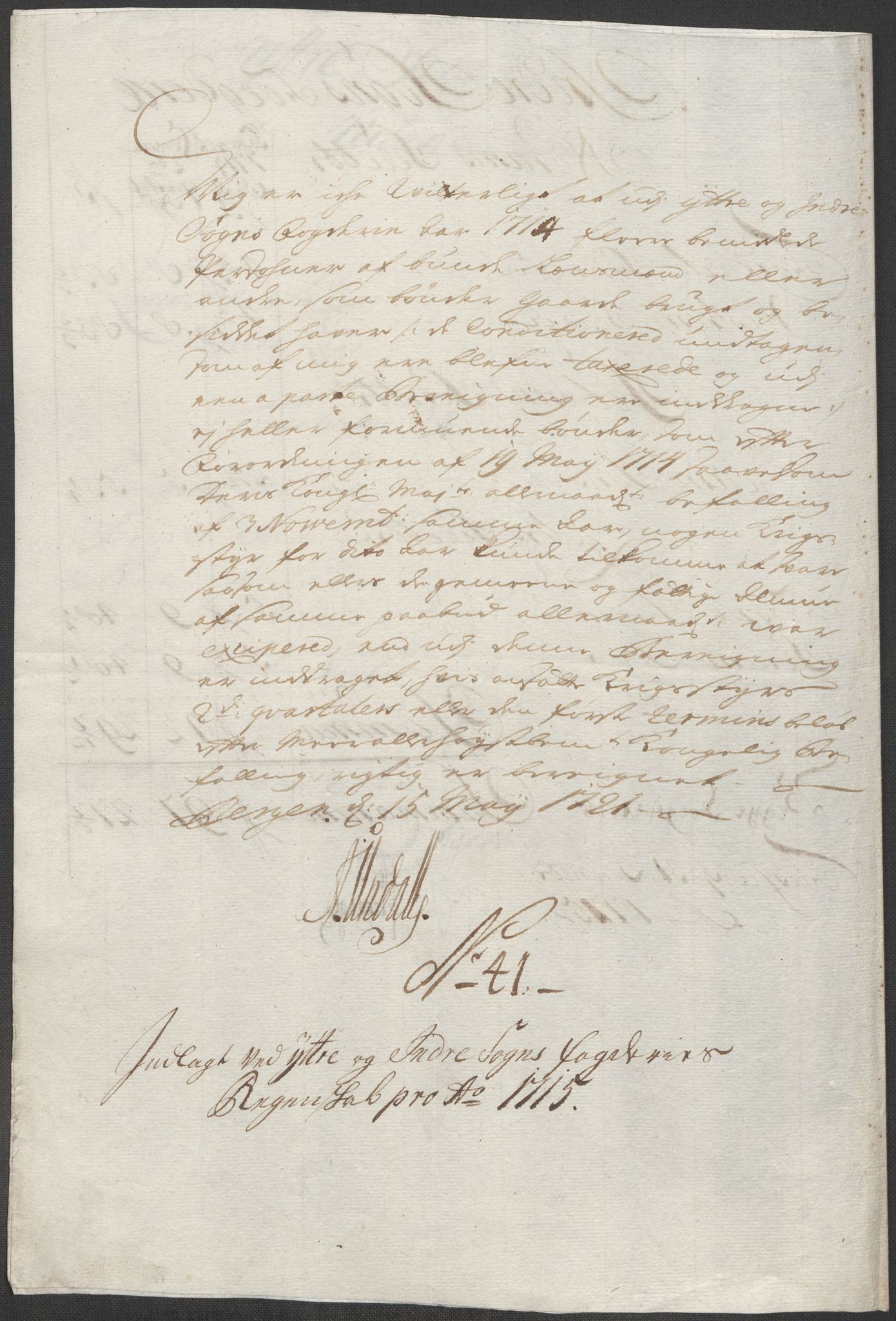 Rentekammeret inntil 1814, Reviderte regnskaper, Fogderegnskap, AV/RA-EA-4092/R52/L3320: Fogderegnskap Sogn, 1715-1716, p. 184