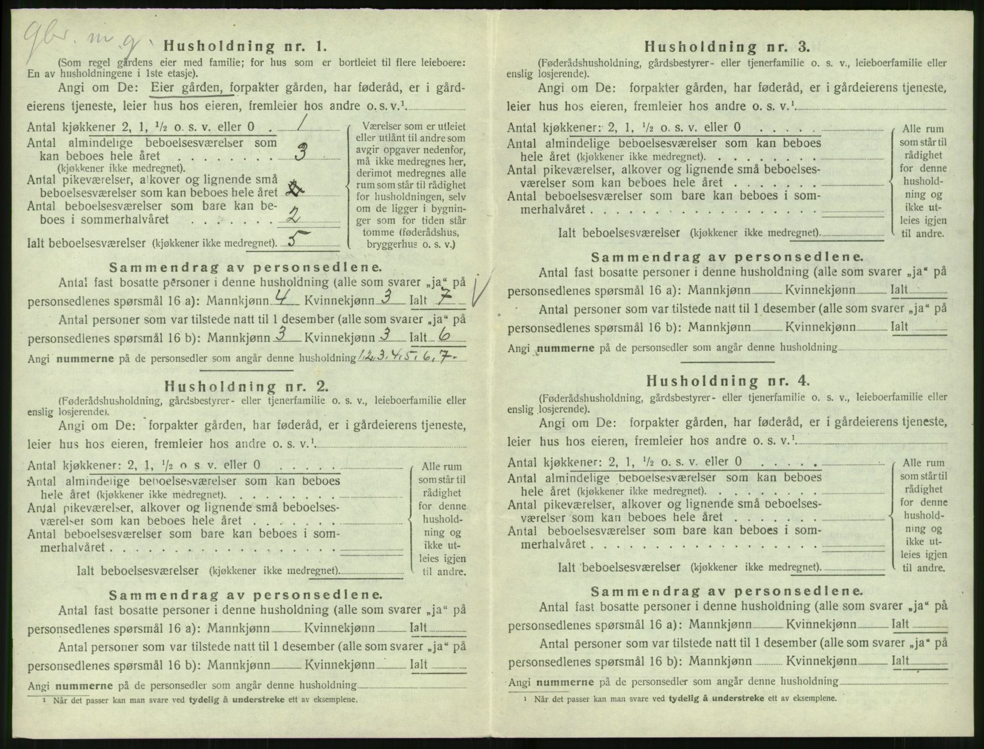 SAT, 1920 census for Norddal, 1920, p. 156