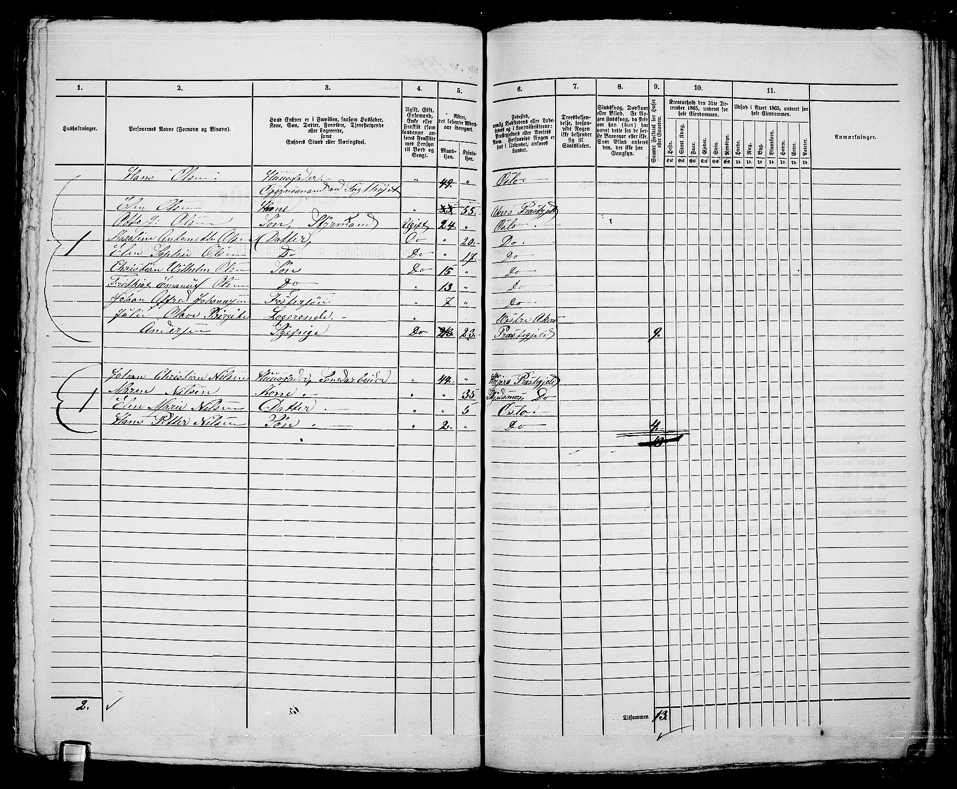 RA, 1865 census for Kristiania, 1865, p. 4337