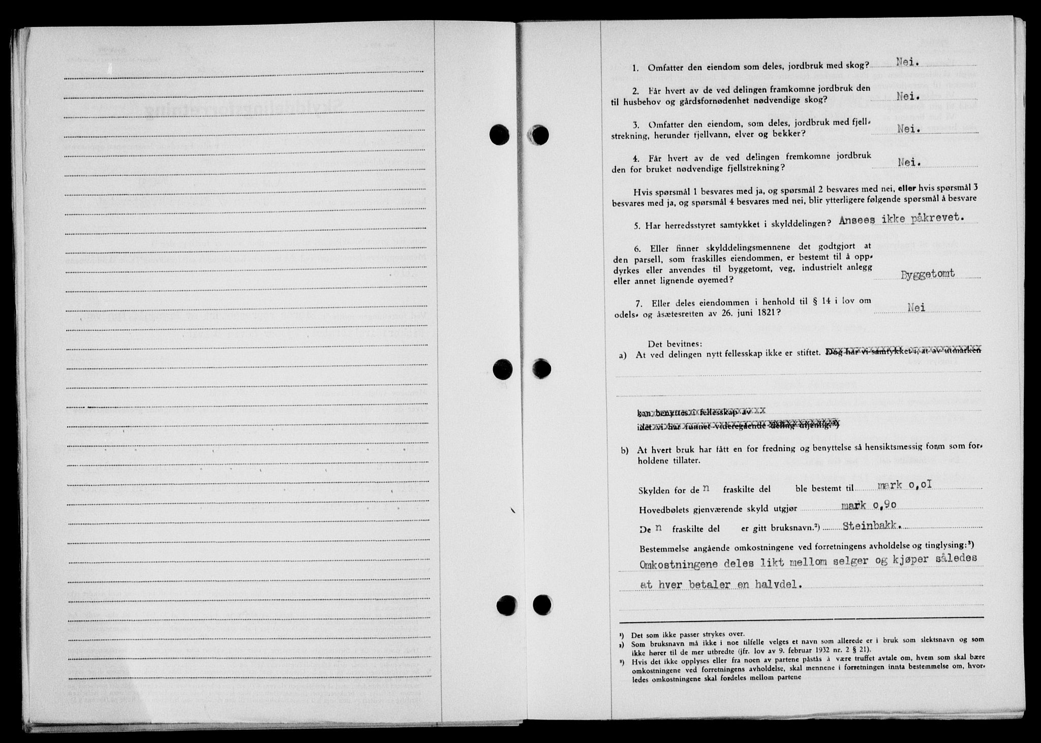 Lofoten sorenskriveri, SAT/A-0017/1/2/2C/L0021a: Mortgage book no. 21a, 1949-1949, Diary no: : 2324/1949