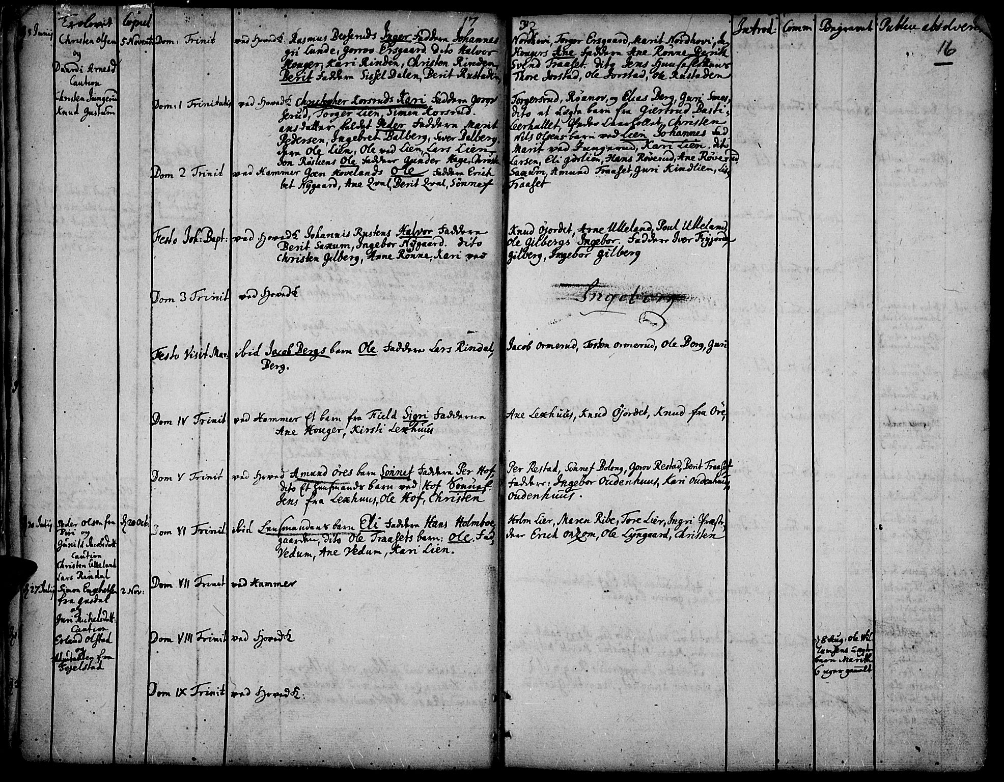 Fåberg prestekontor, AV/SAH-PREST-086/H/Ha/Haa/L0001: Parish register (official) no. 1, 1727-1775, p. 16