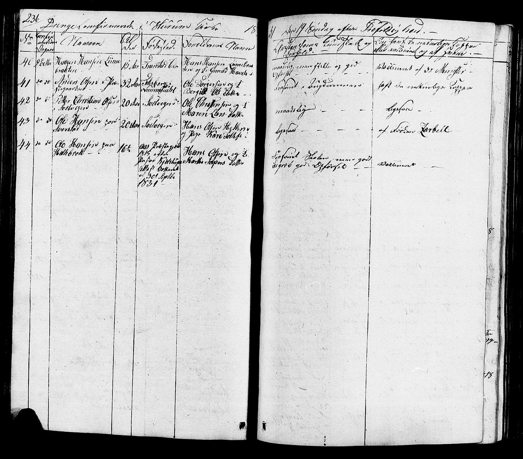 Hurum kirkebøker, AV/SAKO-A-229/G/Ga/L0002: Parish register (copy) no. I 2, 1827-1857, p. 236