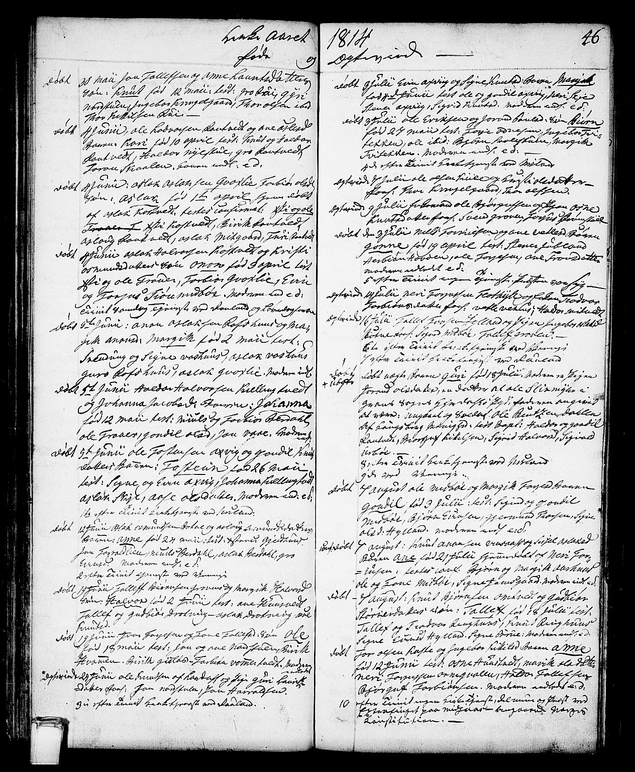 Vinje kirkebøker, SAKO/A-312/F/Fa/L0002: Parish register (official) no. I 2, 1767-1814, p. 46