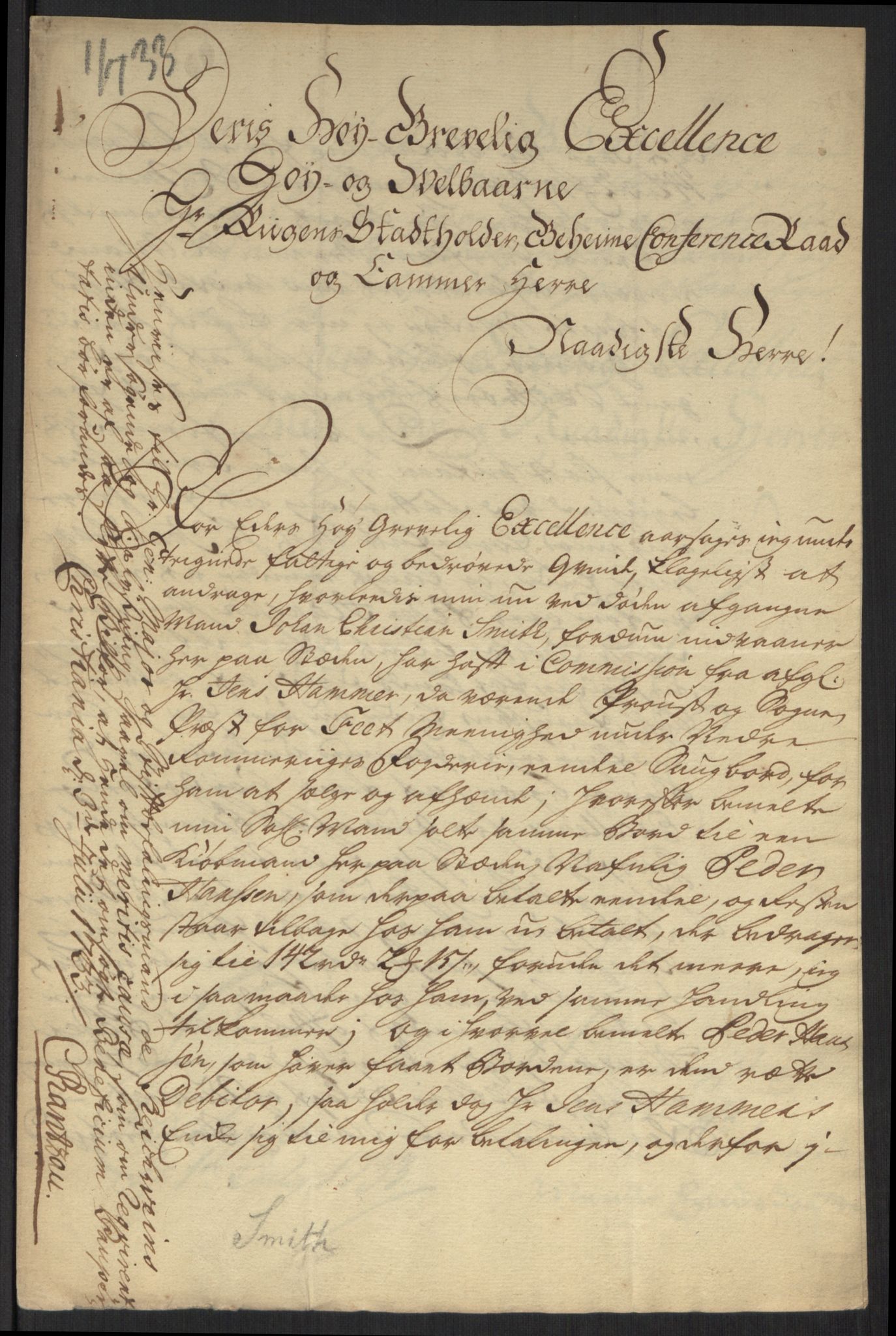 Stattholderembetet 1572-1771, AV/RA-EA-2870/Ef/L0107: Brev fra embetsmenn og andre, 1733-1734, p. 114