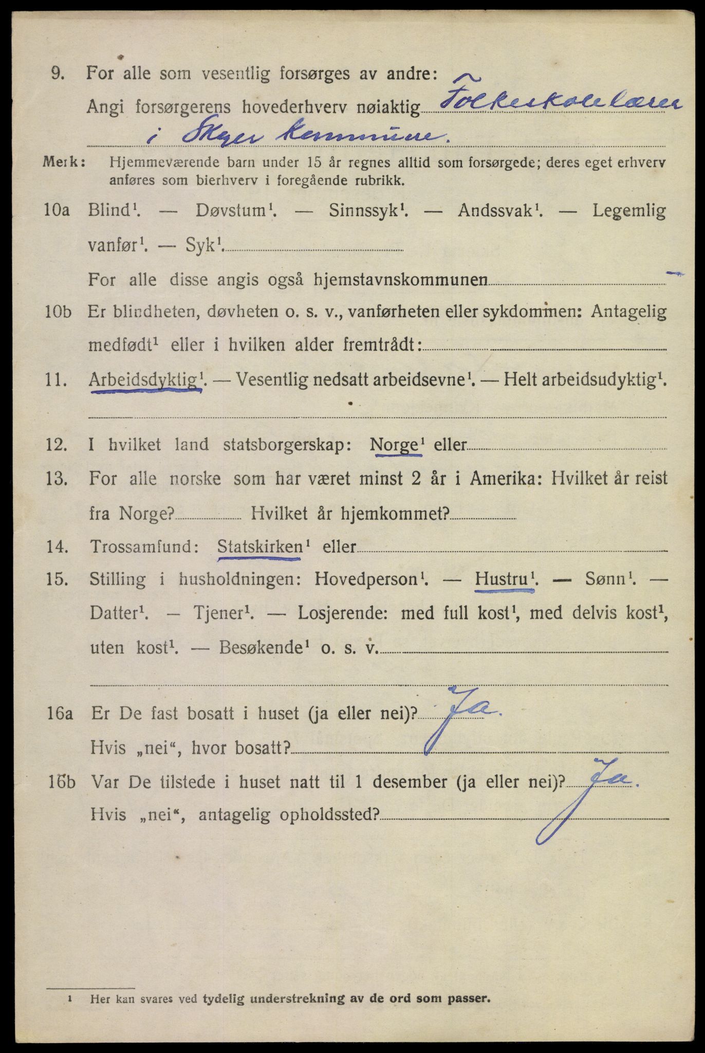 SAKO, 1920 census for Skoger, 1920, p. 14586