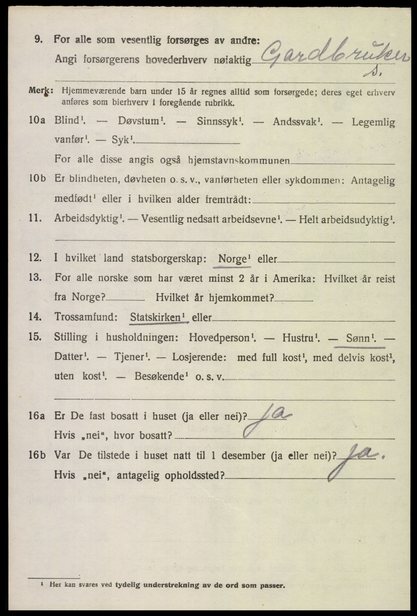 SAK, 1920 census for Sør-Audnedal, 1920, p. 3680