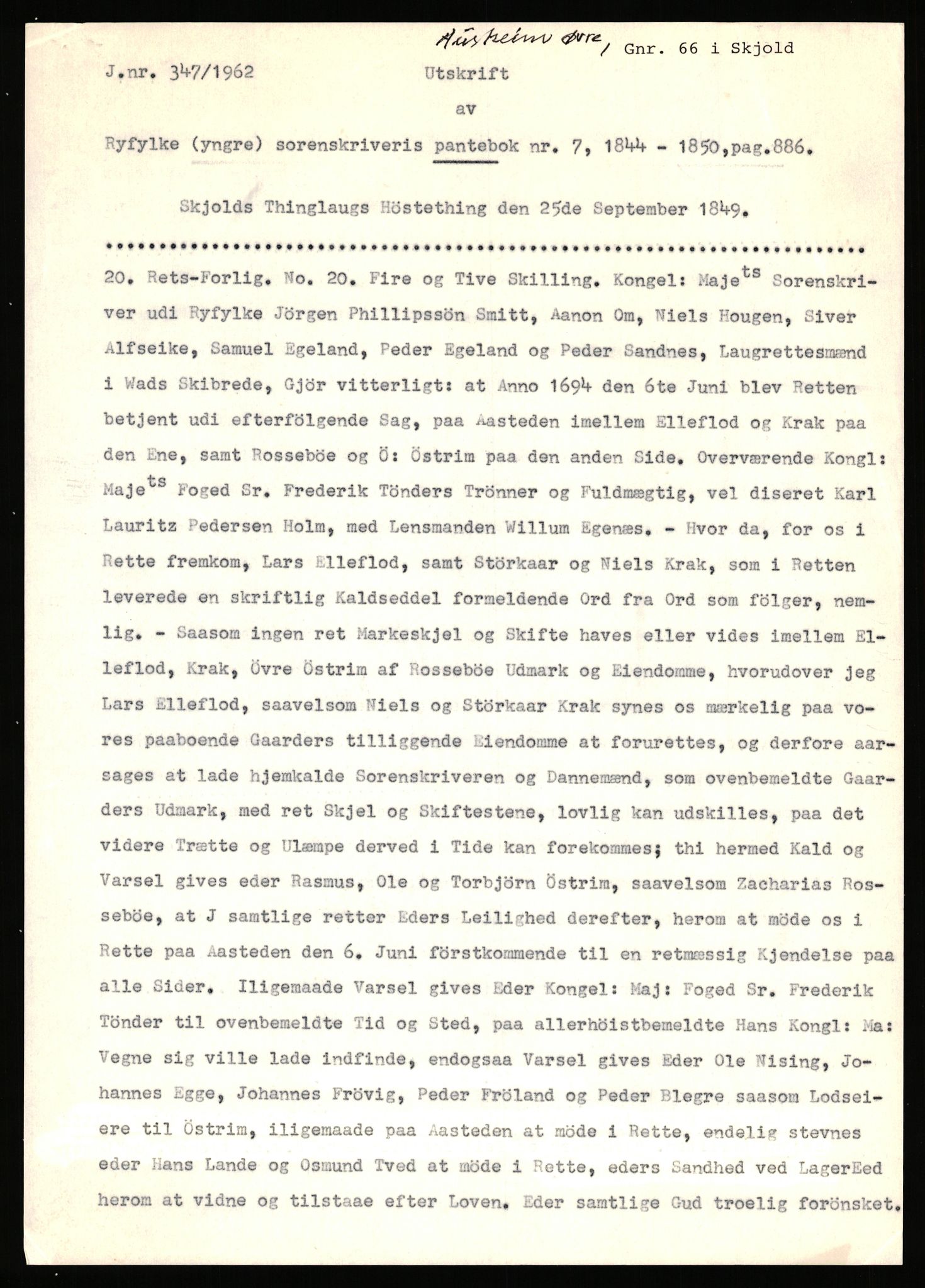 Statsarkivet i Stavanger, AV/SAST-A-101971/03/Y/Yj/L0005: Avskrifter sortert etter gårdsnavn: Austreim - Avinskei, 1750-1930, p. 167