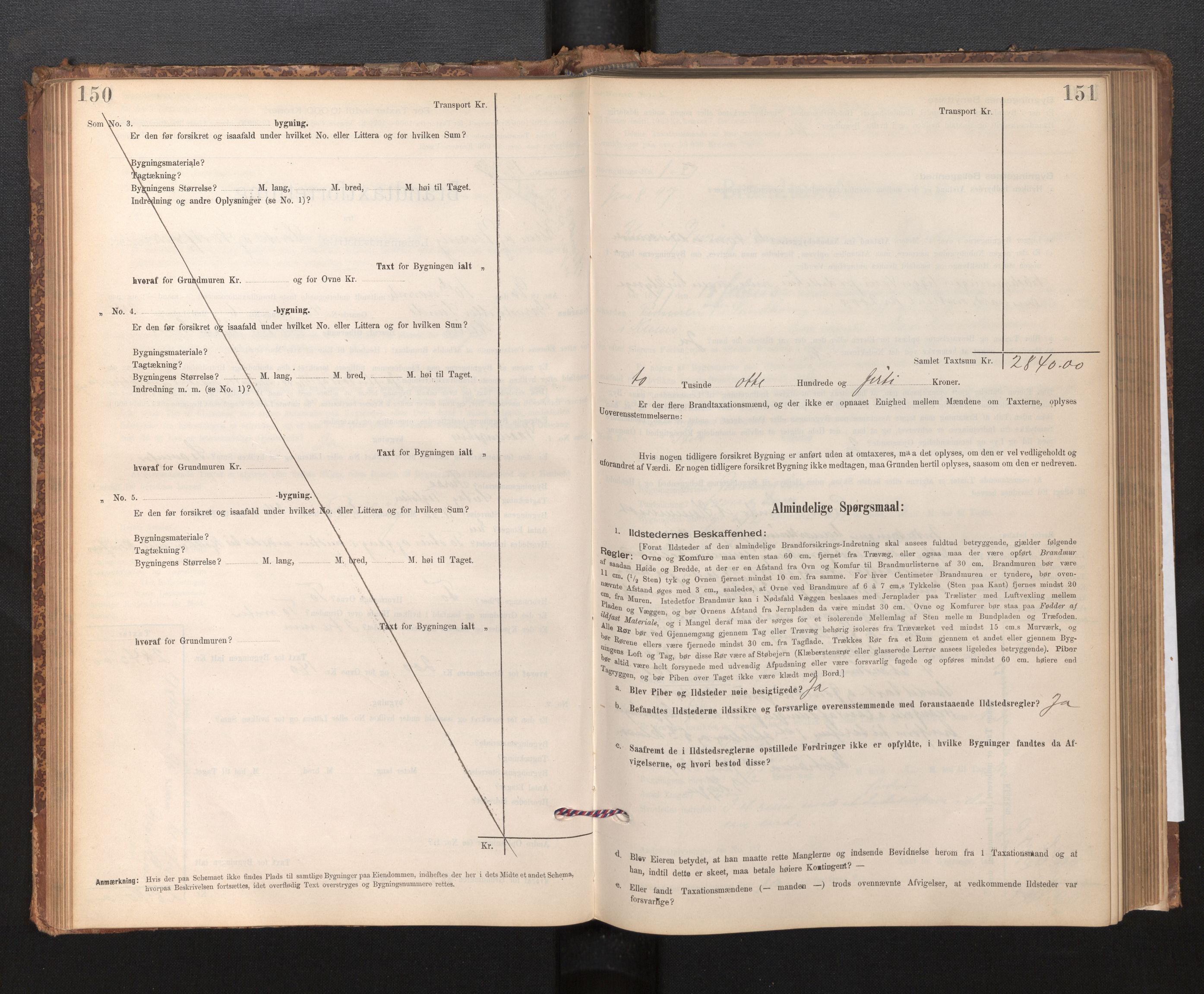 Lensmannen i Kinn, AV/SAB-A-28801/0012/L0004f: Branntakstprotokoll, skjematakst, 1894-1911, p. 150-151