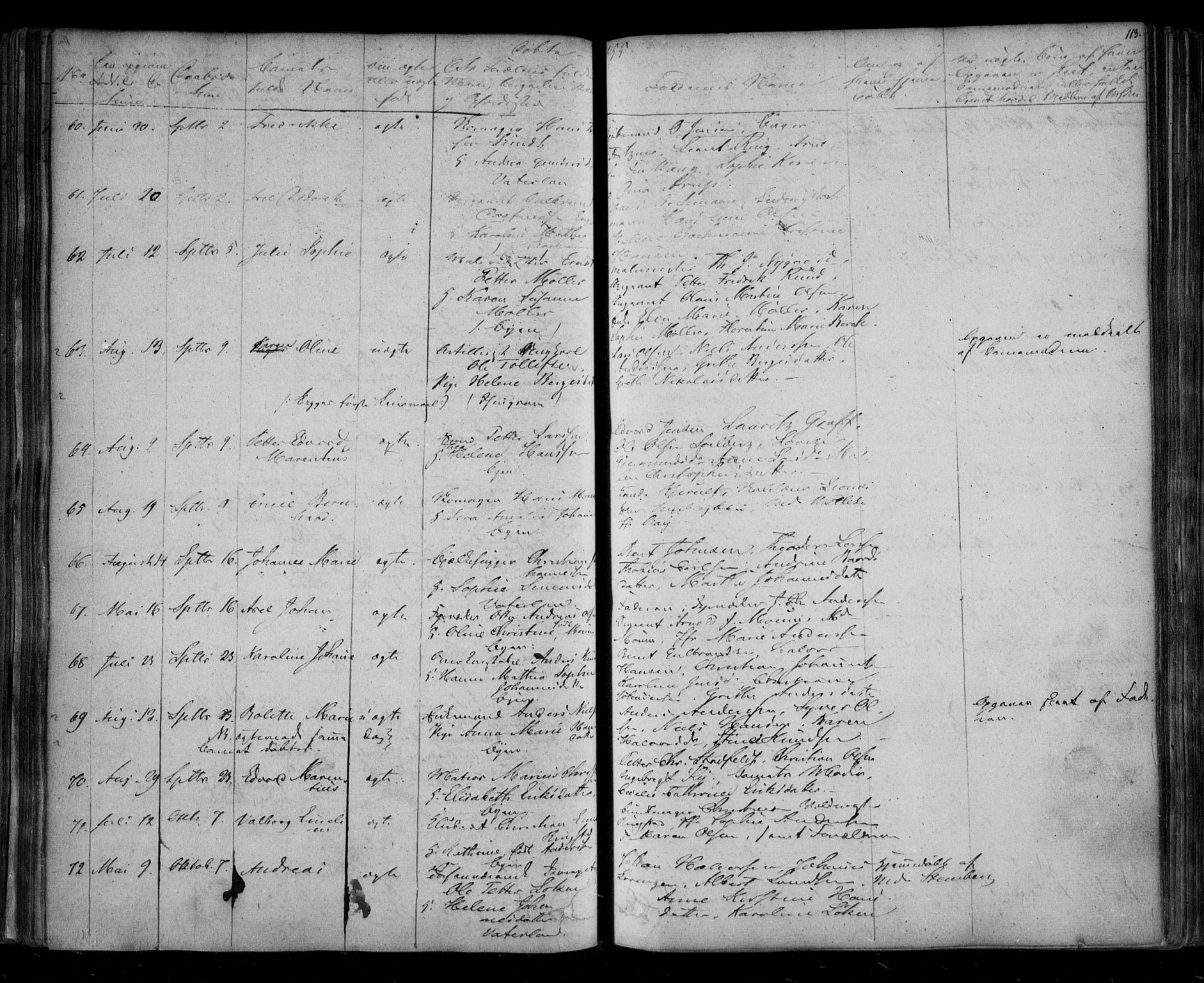 Fredrikstad prestekontor Kirkebøker, SAO/A-11082/F/Fa/L0005: Parish register (official) no. 5, 1835-1856, p. 113