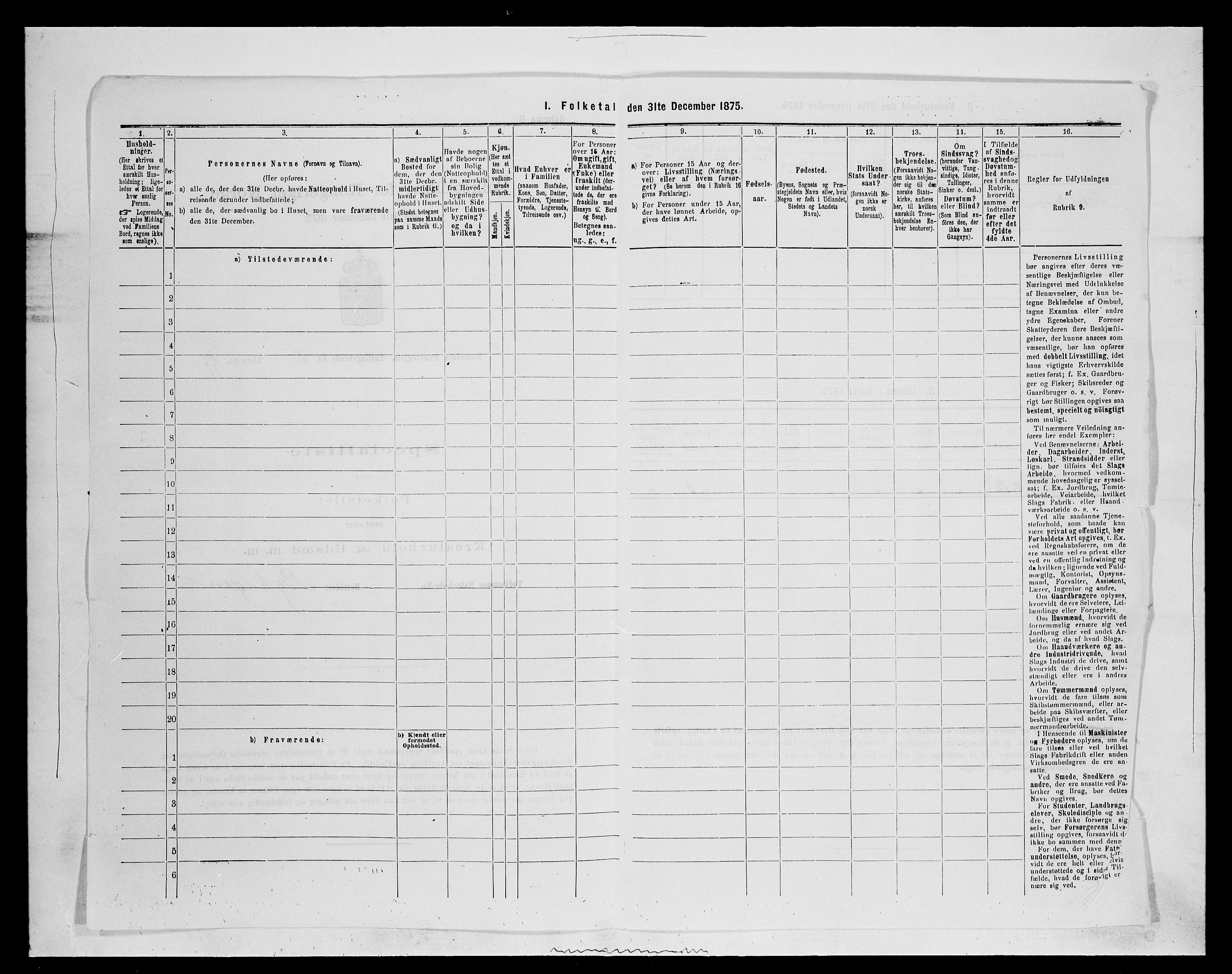 SAH, 1875 census for 0416P Romedal, 1875, p. 1049