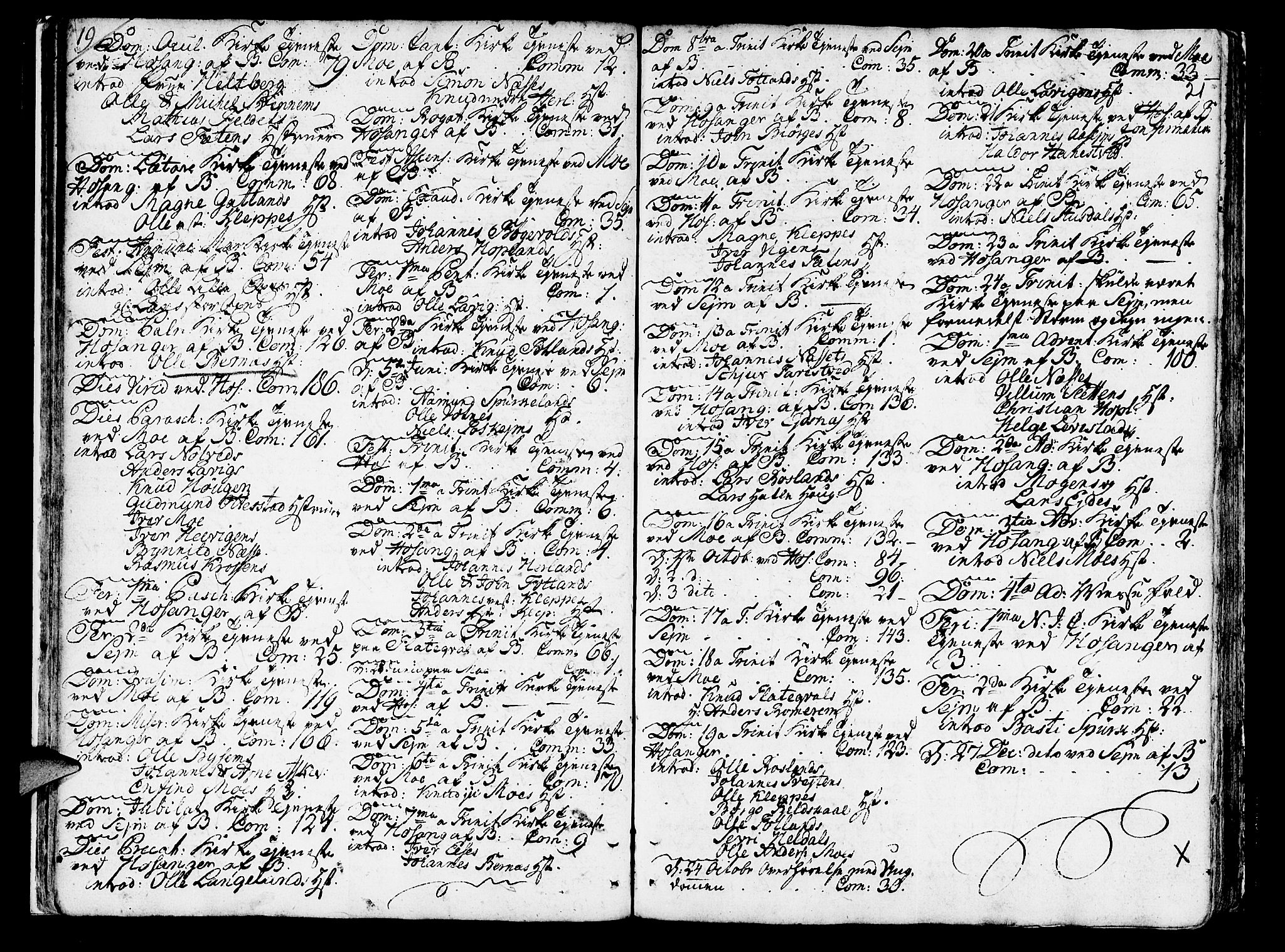 Hosanger sokneprestembete, AV/SAB-A-75801/H/Haa: Parish register (official) no. A 2 /1, 1766-1793, p. 21