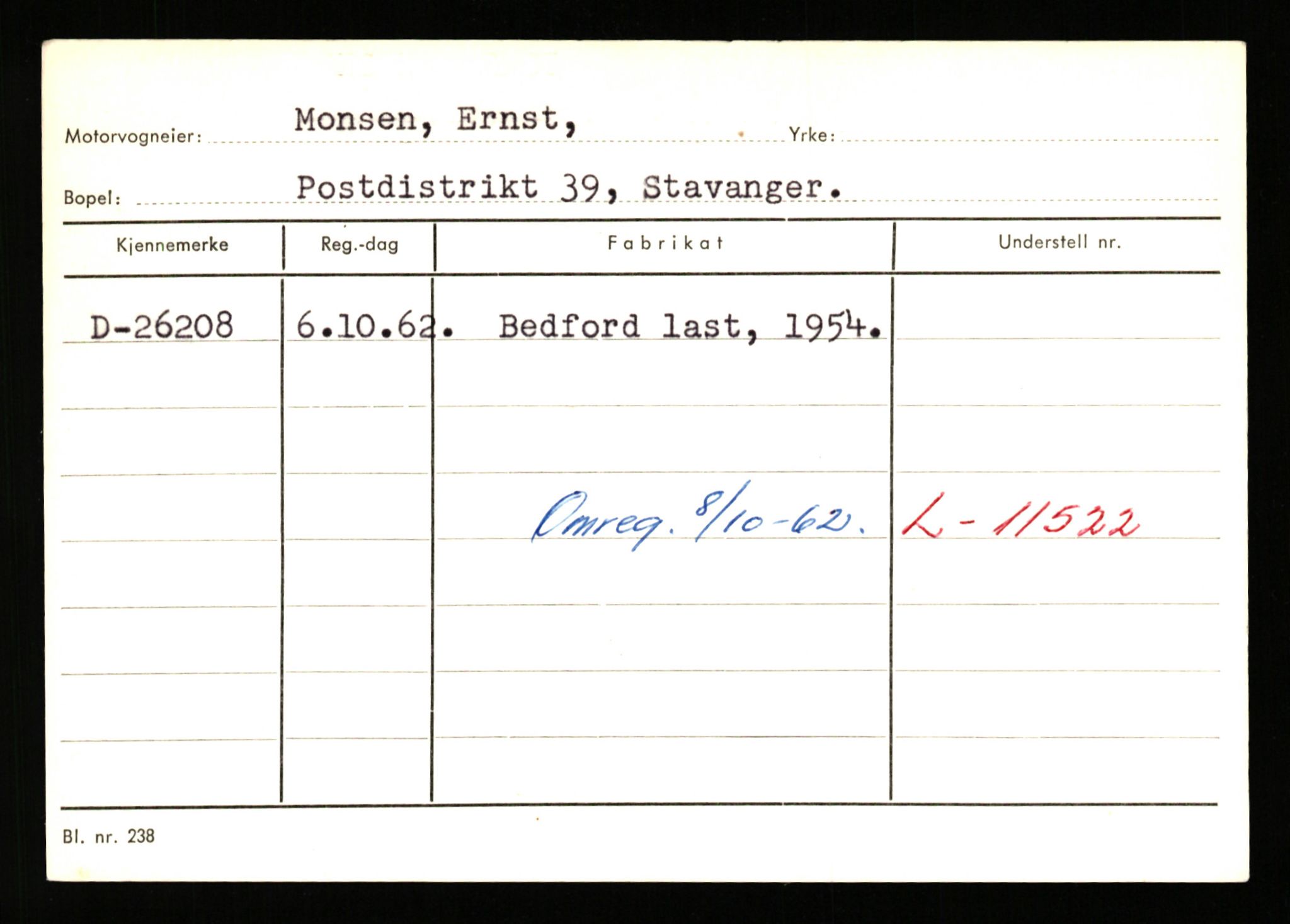 Stavanger trafikkstasjon, AV/SAST-A-101942/0/G/L0005: Registreringsnummer: 23000 - 34245, 1930-1971, p. 1077