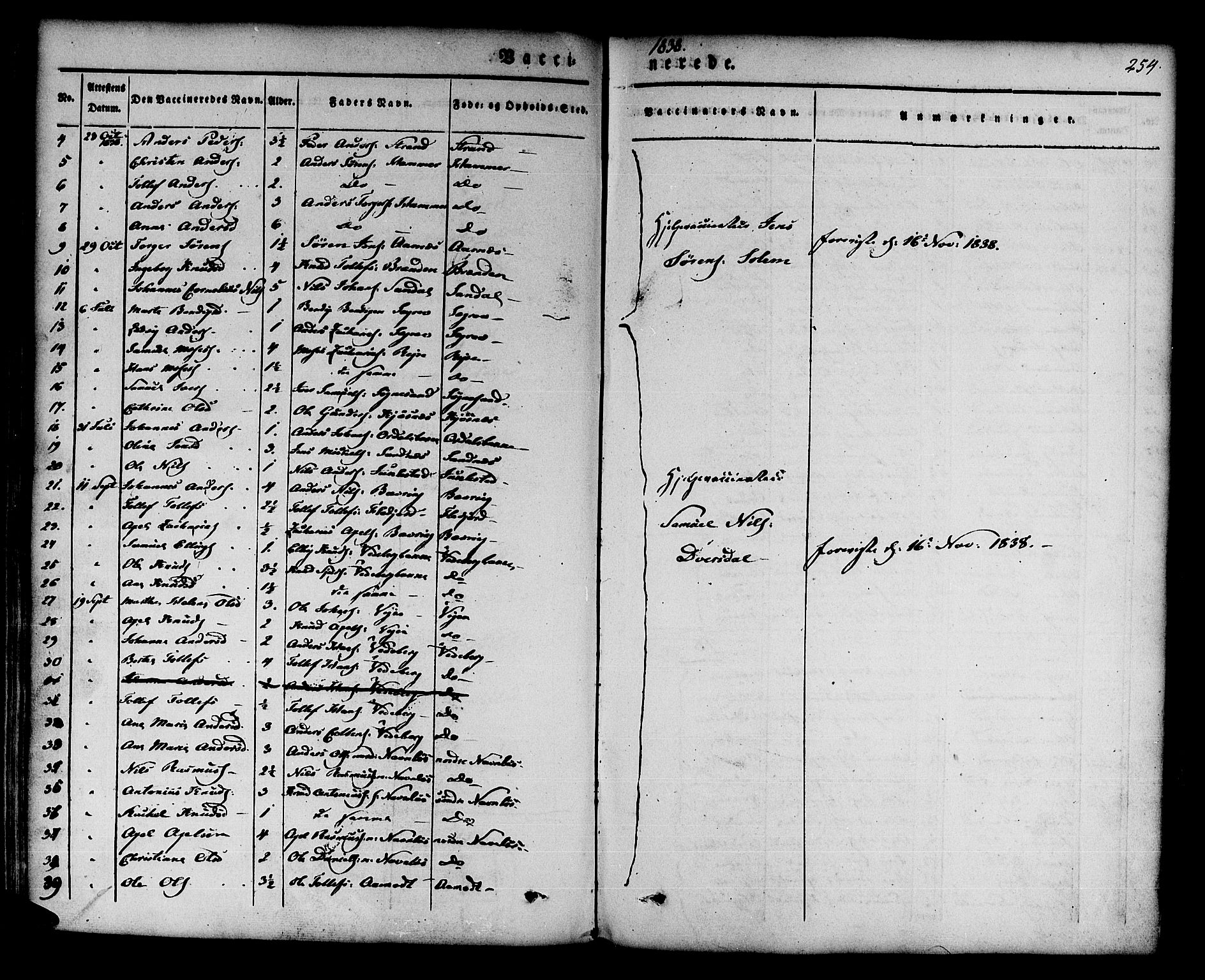 Jølster sokneprestembete, SAB/A-80701/H/Haa/Haaa/L0009: Parish register (official) no. A 9, 1833-1848, p. 254