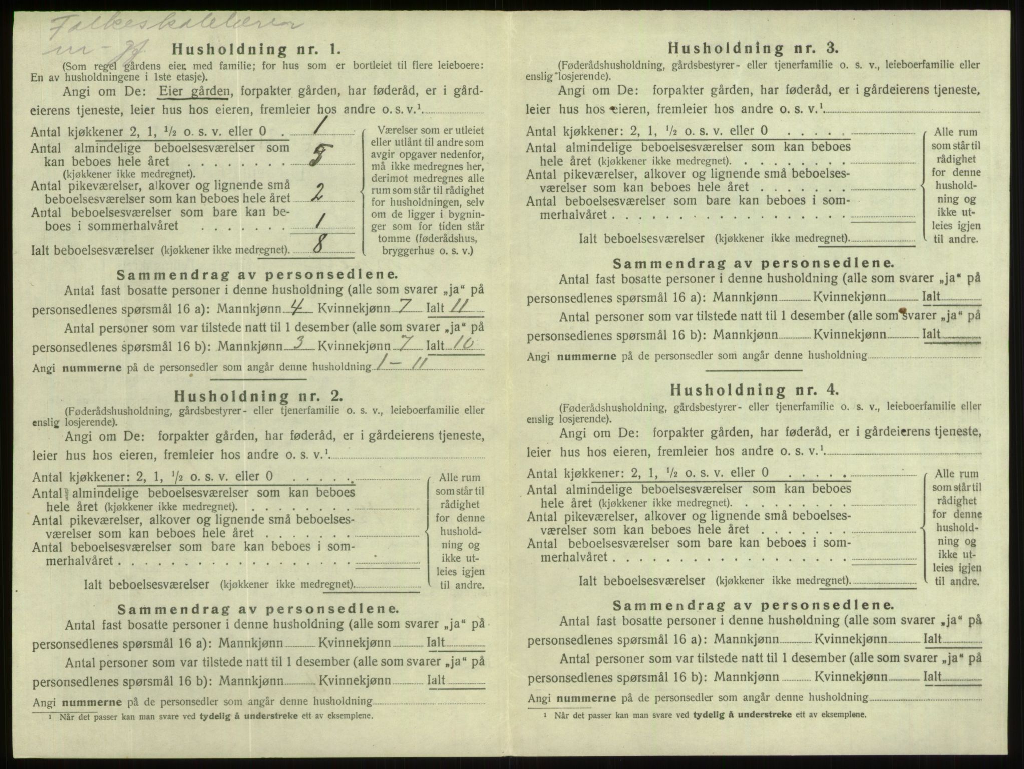 SAB, 1920 census for Gloppen, 1920, p. 620