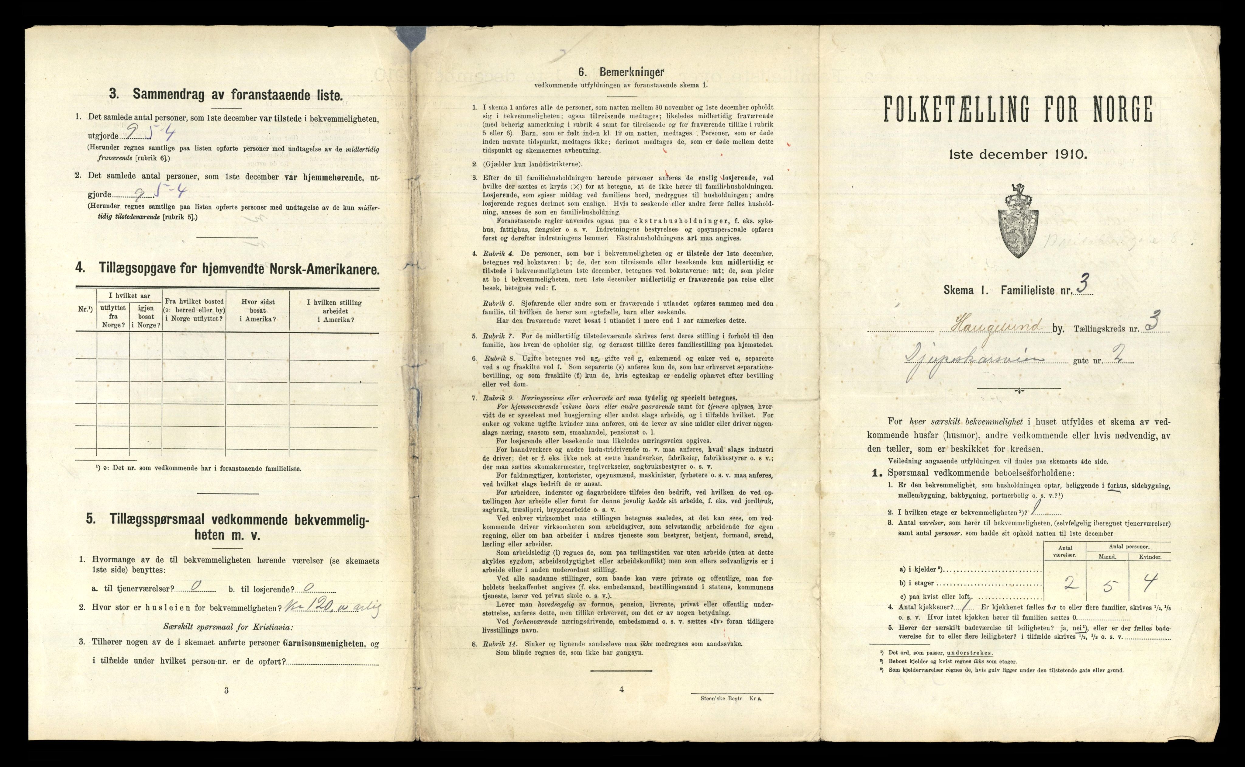 RA, 1910 census for Haugesund, 1910, p. 2476