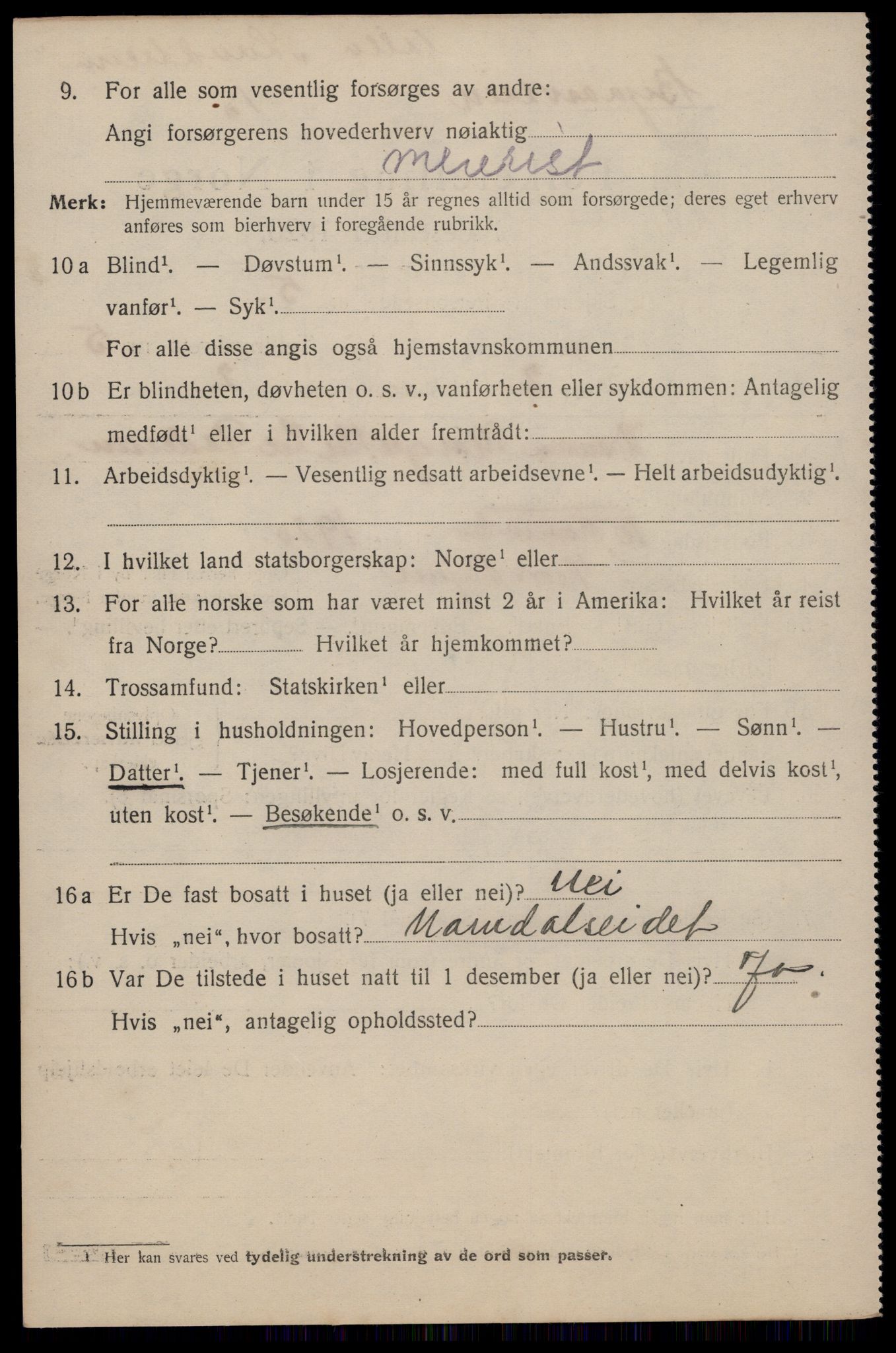 SAT, 1920 census for Trondheim, 1920, p. 38437