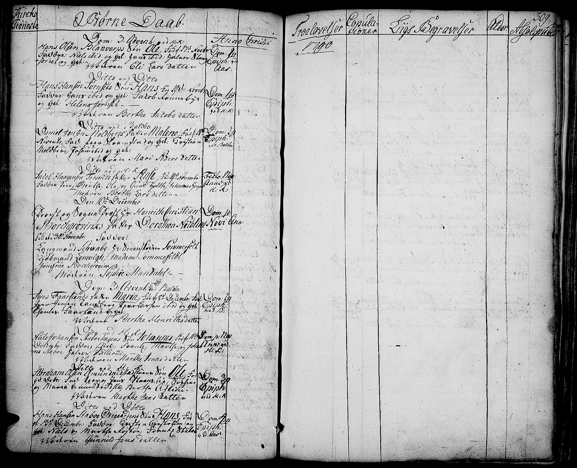 Toten prestekontor, SAH/PREST-102/H/Ha/Haa/L0006: Parish register (official) no. 6, 1773-1793, p. 309