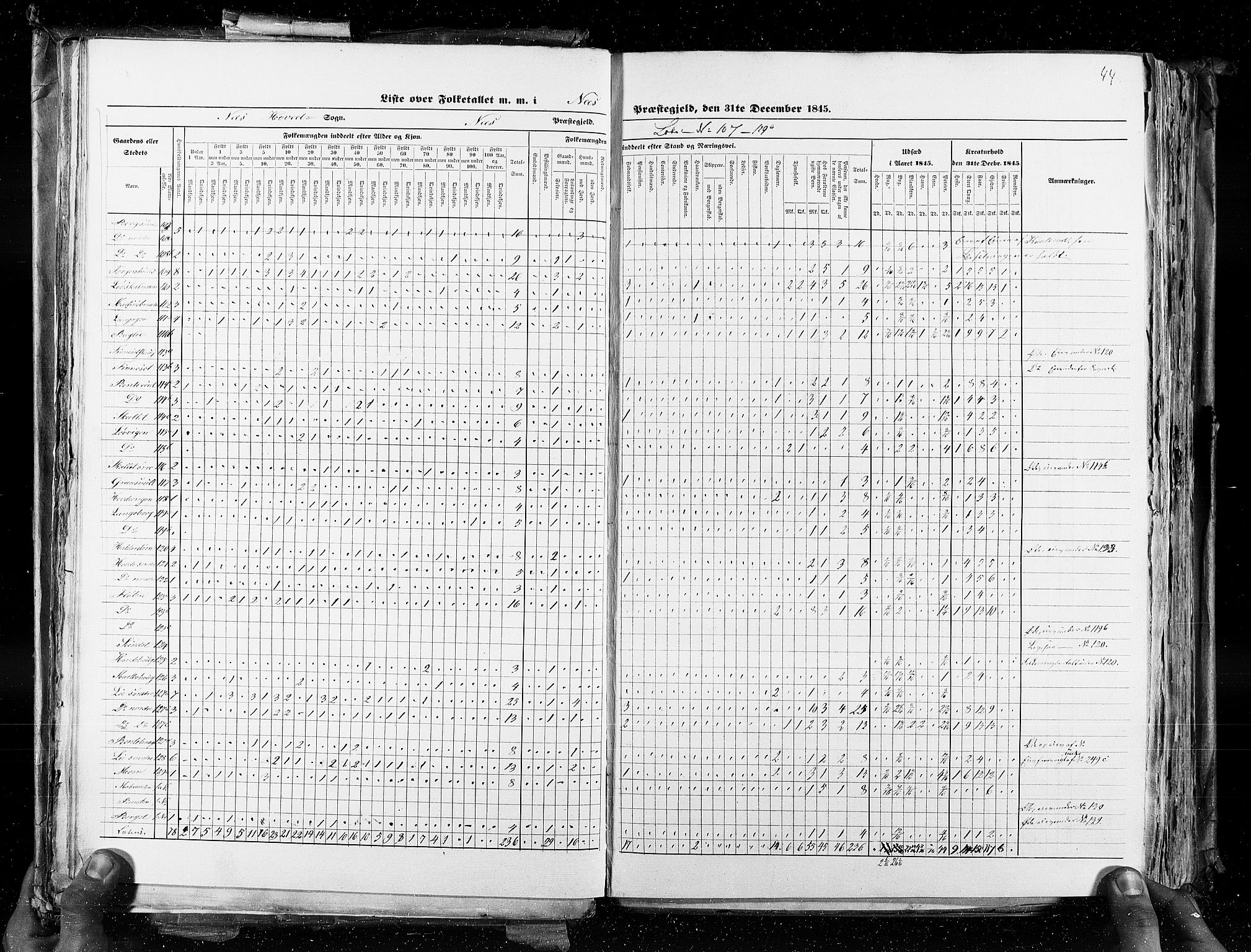 RA, Census 1845, vol. 4: Buskerud amt og Jarlsberg og Larvik amt, 1845, p. 44