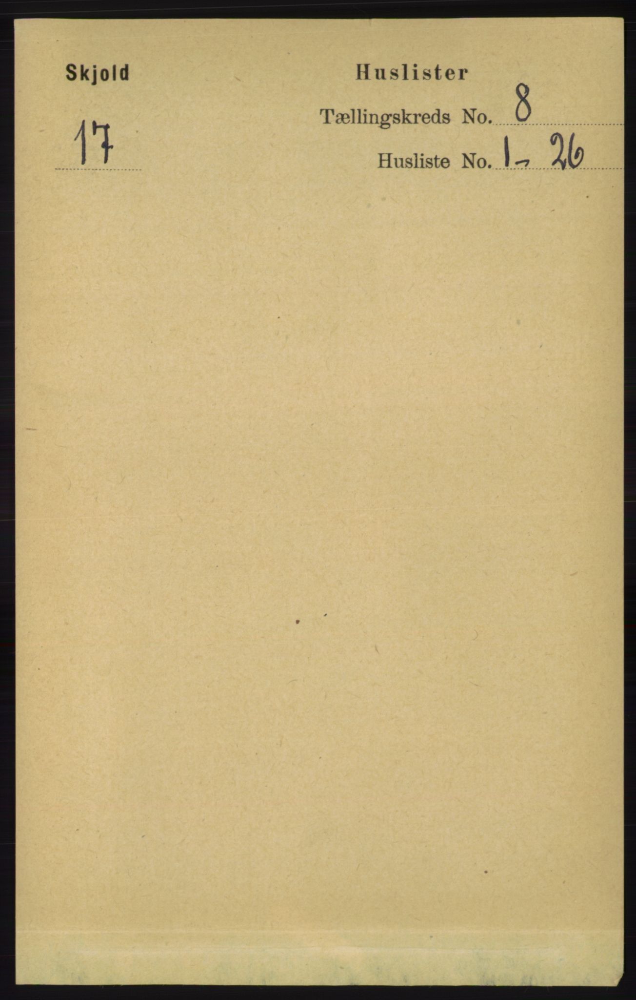 RA, 1891 census for 1154 Skjold, 1891, p. 1567