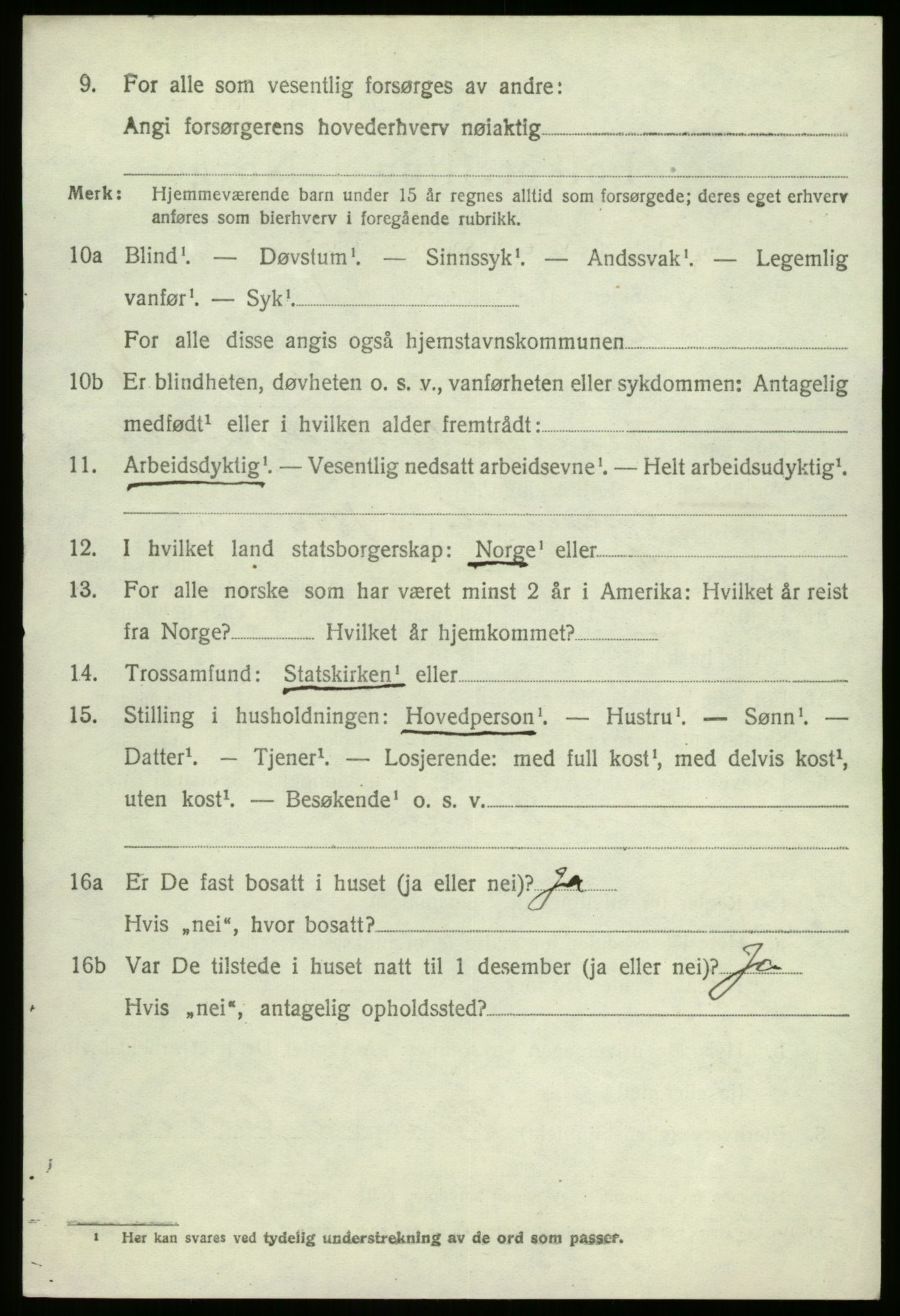 SAB, 1920 census for Kinn, 1920, p. 2832