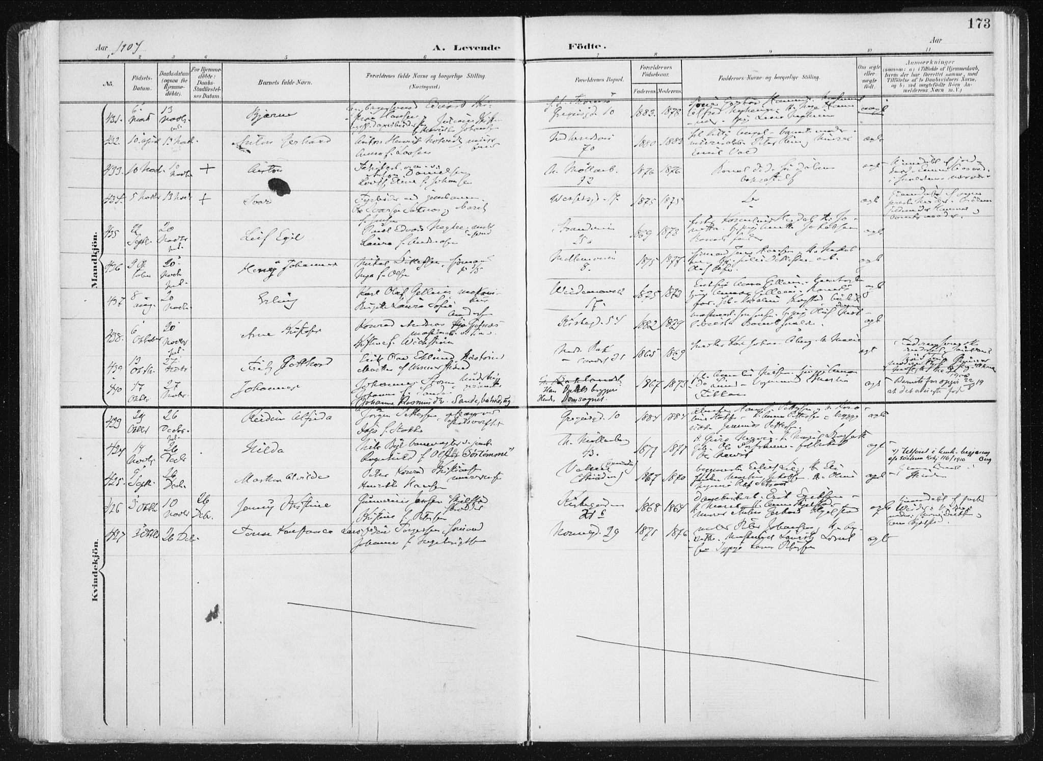 Ministerialprotokoller, klokkerbøker og fødselsregistre - Sør-Trøndelag, SAT/A-1456/604/L0199: Parish register (official) no. 604A20I, 1901-1906, p. 173