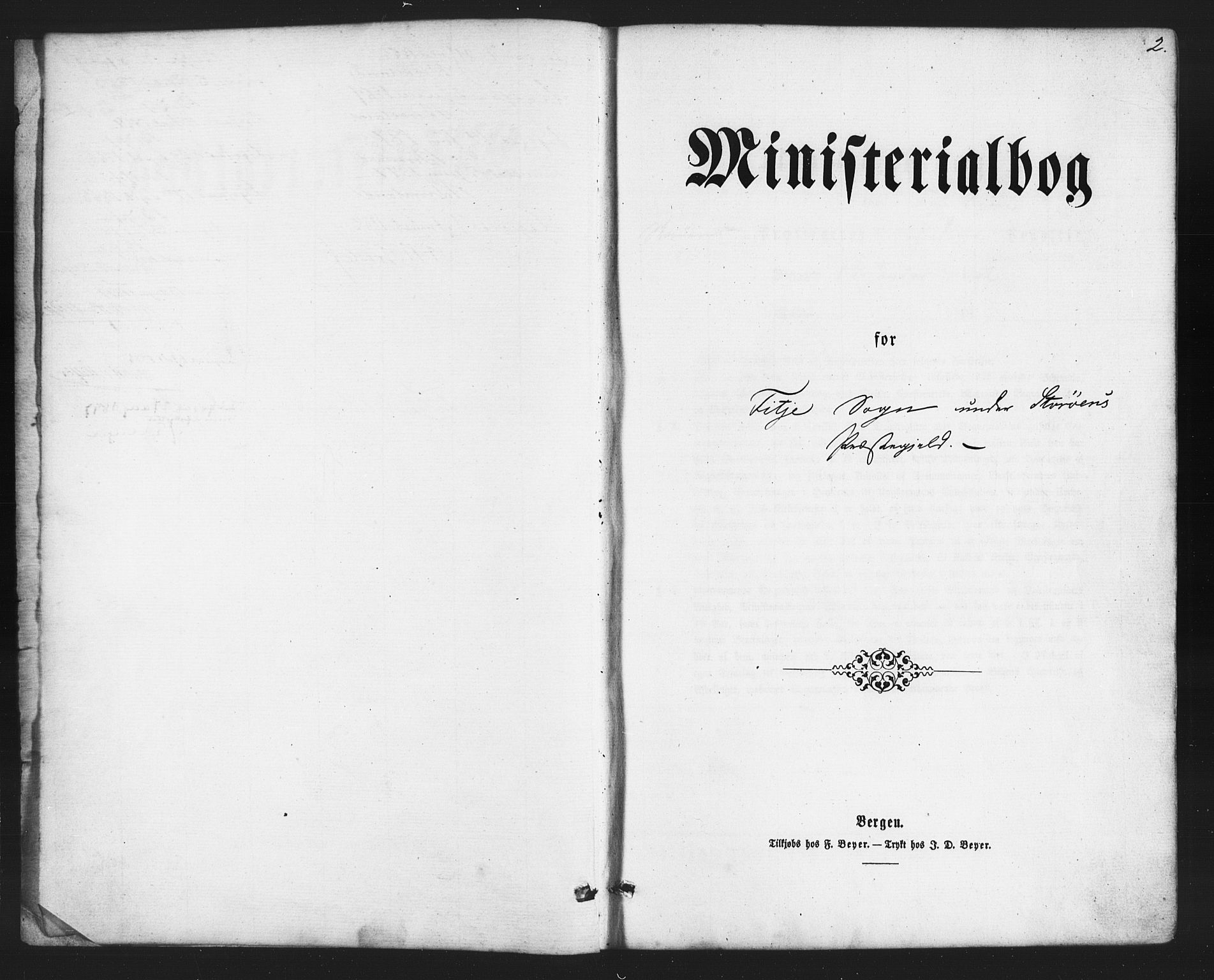 Fitjar sokneprestembete, AV/SAB-A-99926: Parish register (official) no. A 1, 1862-1881, p. 2