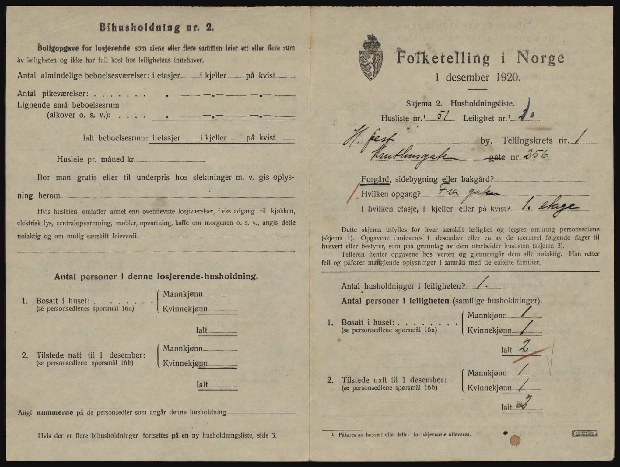 SATØ, 1920 census for Hammerfest, 1920, p. 1182