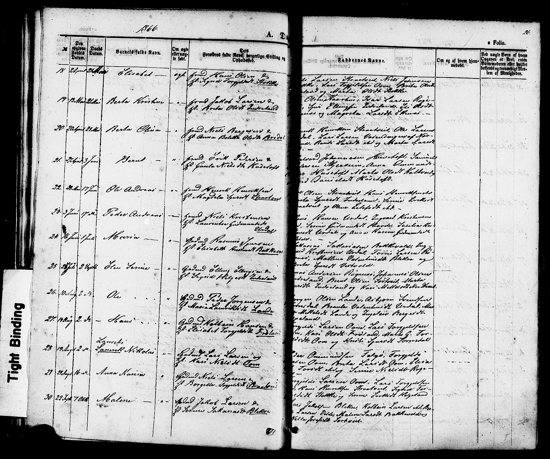 Skjold sokneprestkontor, AV/SAST-A-101847/H/Ha/Haa/L0007: Parish register (official) no. A 7, 1857-1882, p. 26