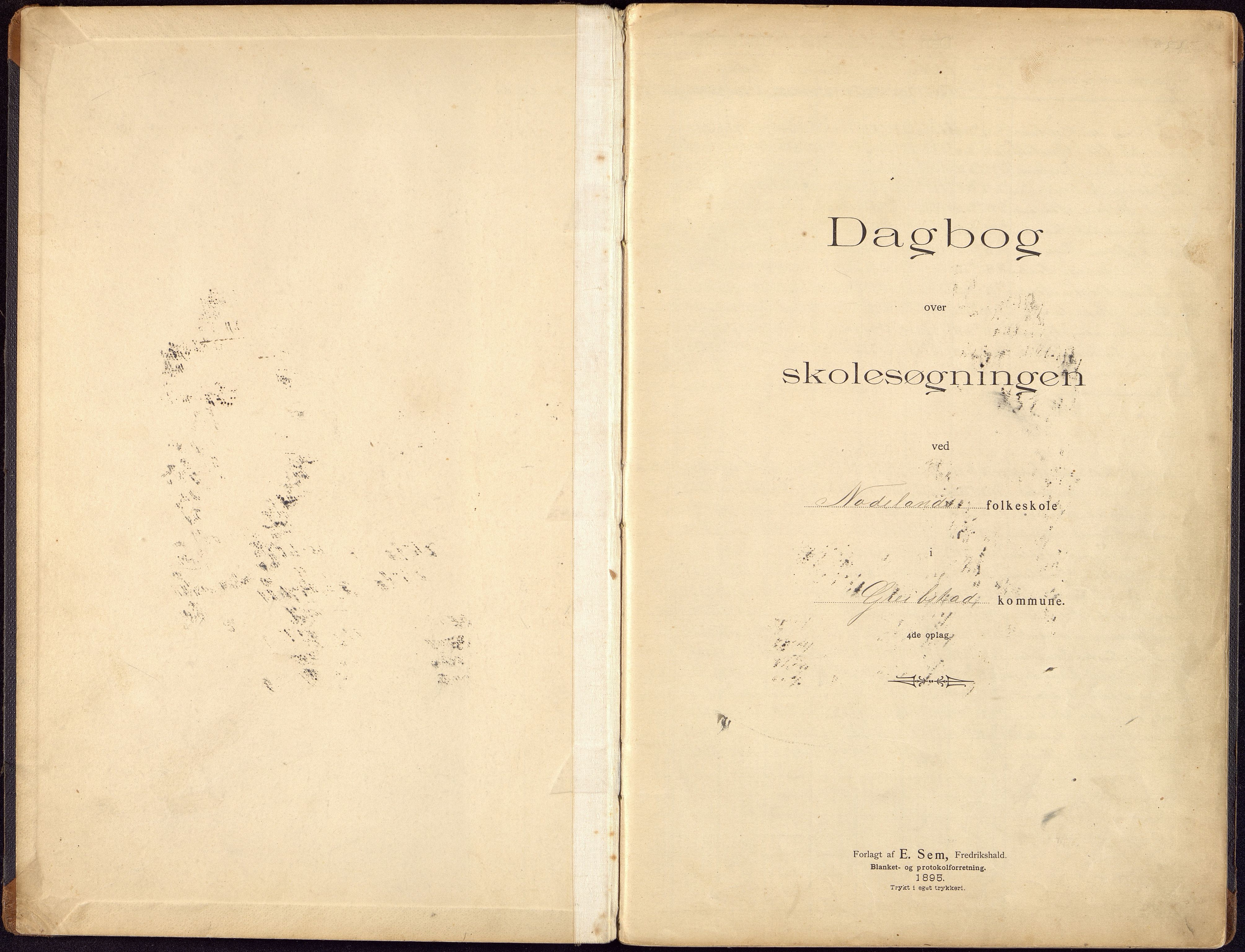 Søgne og Greipstad kommune - Nodeland Folkeskole, IKAV/1018SG556/I/L0002: Dagbok, 1896-1913