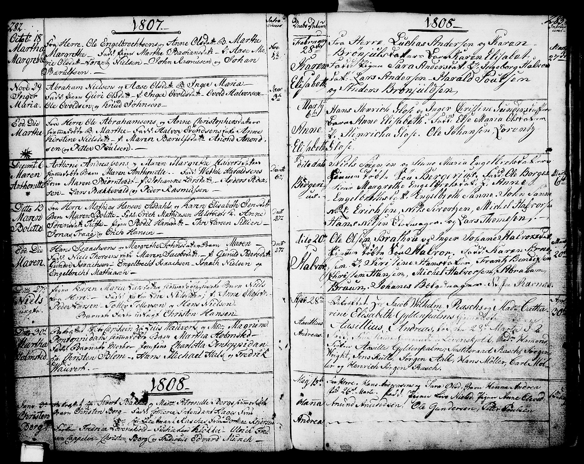 Porsgrunn kirkebøker , SAKO/A-104/F/Fa/L0002: Parish register (official) no. 2, 1764-1814, p. 282-283