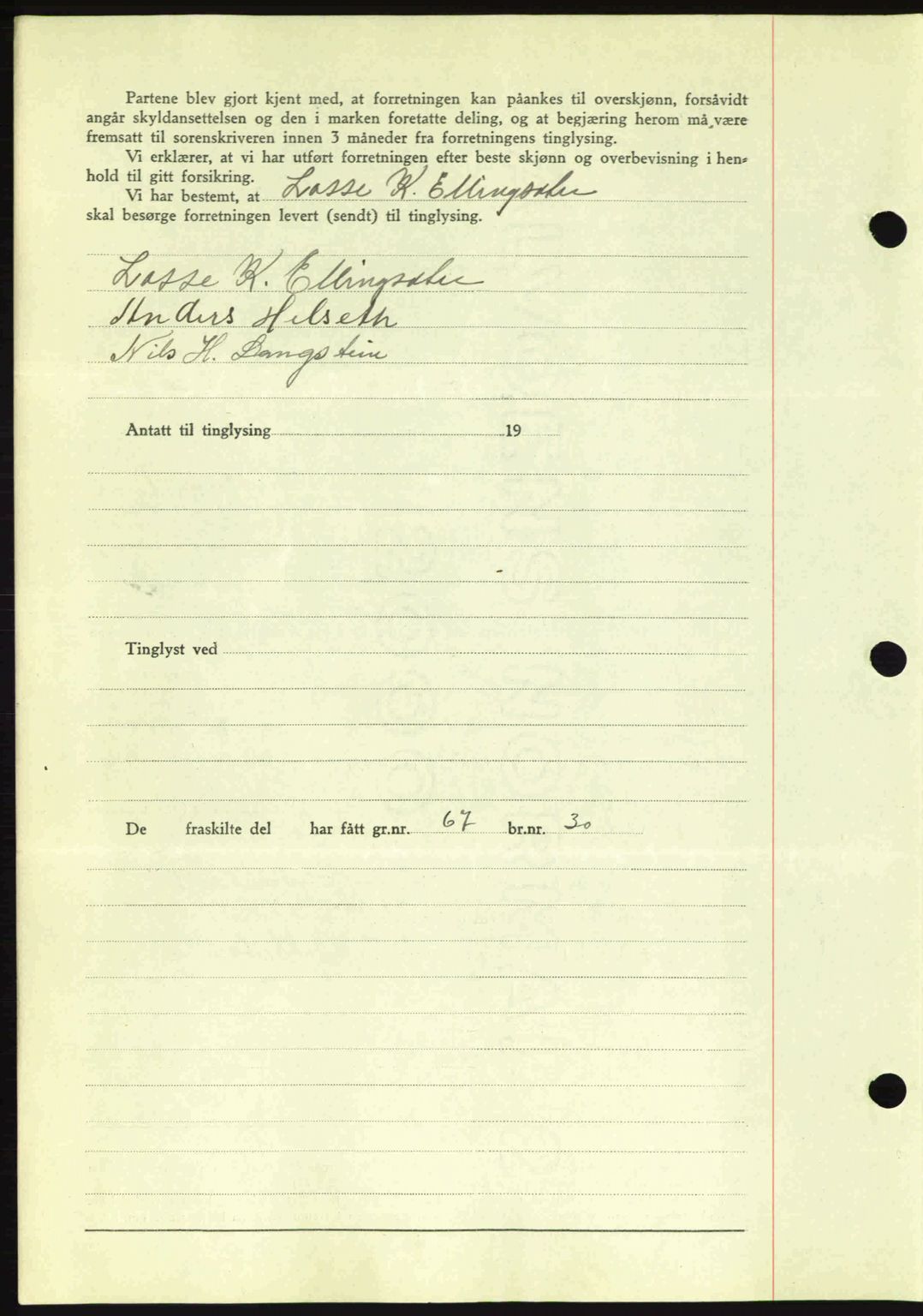 Romsdal sorenskriveri, AV/SAT-A-4149/1/2/2C: Mortgage book no. A8, 1939-1940, Diary no: : 697/1940