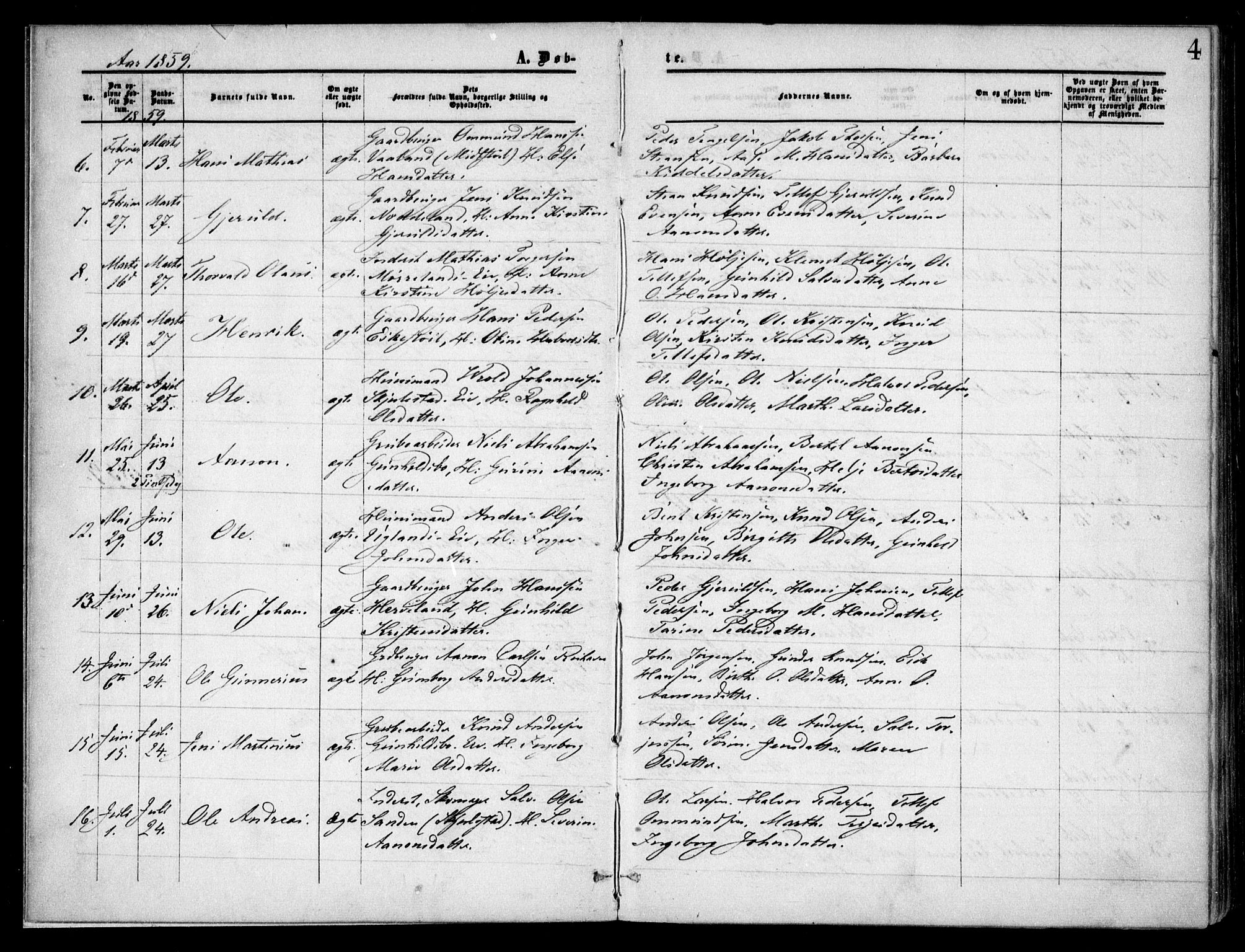 Austre Moland sokneprestkontor, AV/SAK-1111-0001/F/Fa/Faa/L0008: Parish register (official) no. A 8, 1858-1868, p. 4