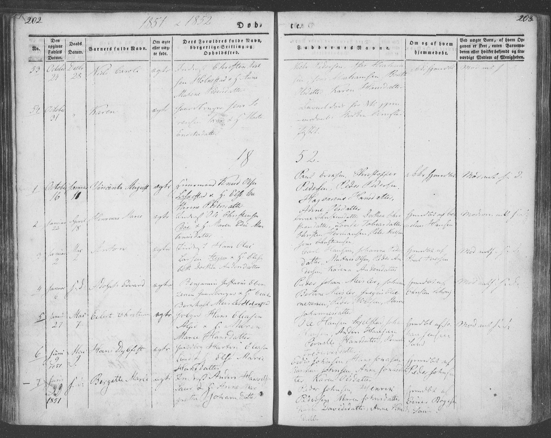 Ministerialprotokoller, klokkerbøker og fødselsregistre - Nordland, AV/SAT-A-1459/855/L0799: Parish register (official) no. 855A07, 1834-1852, p. 202-203