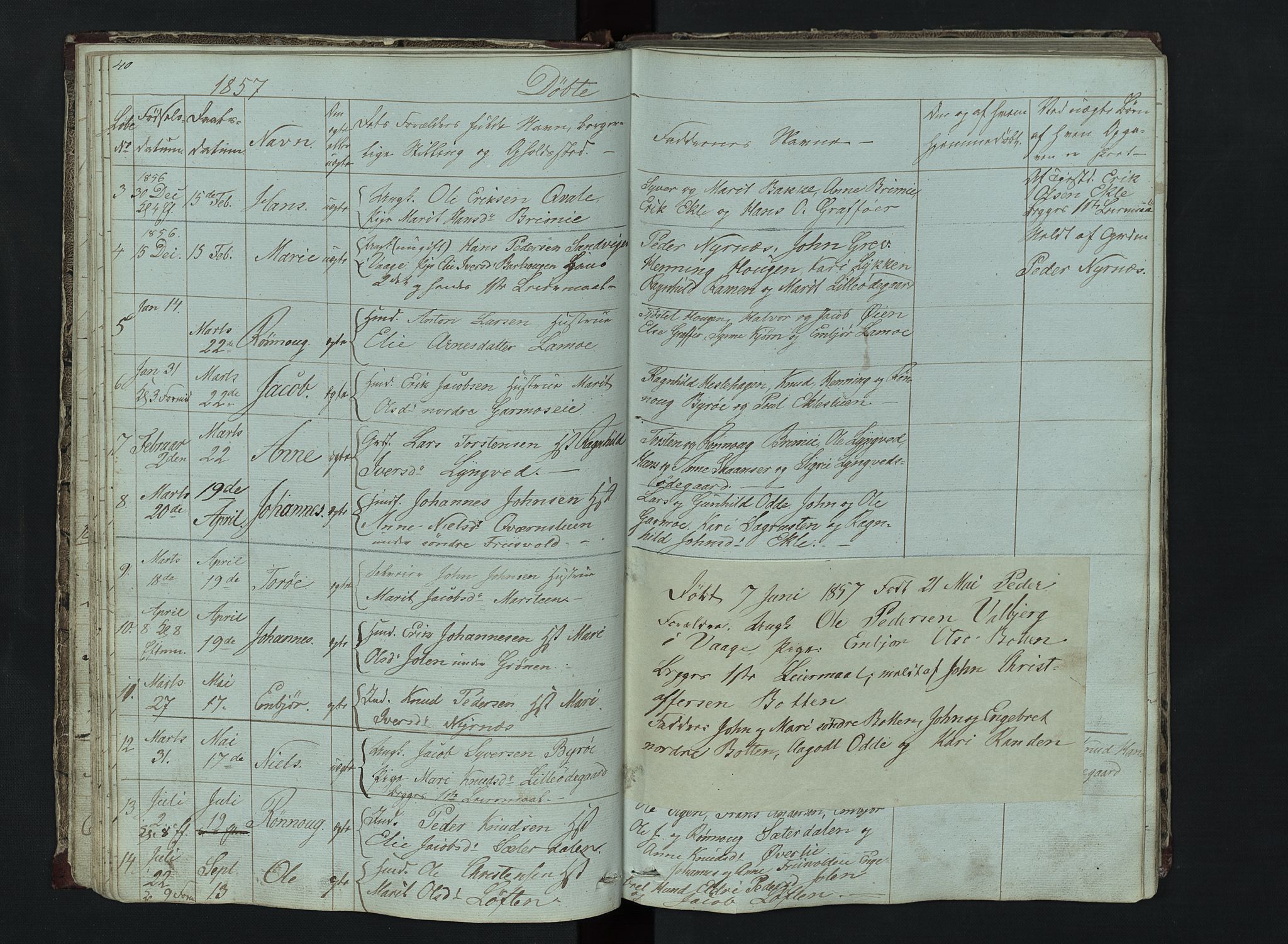 Lom prestekontor, SAH/PREST-070/L/L0014: Parish register (copy) no. 14, 1845-1876, p. 40-41