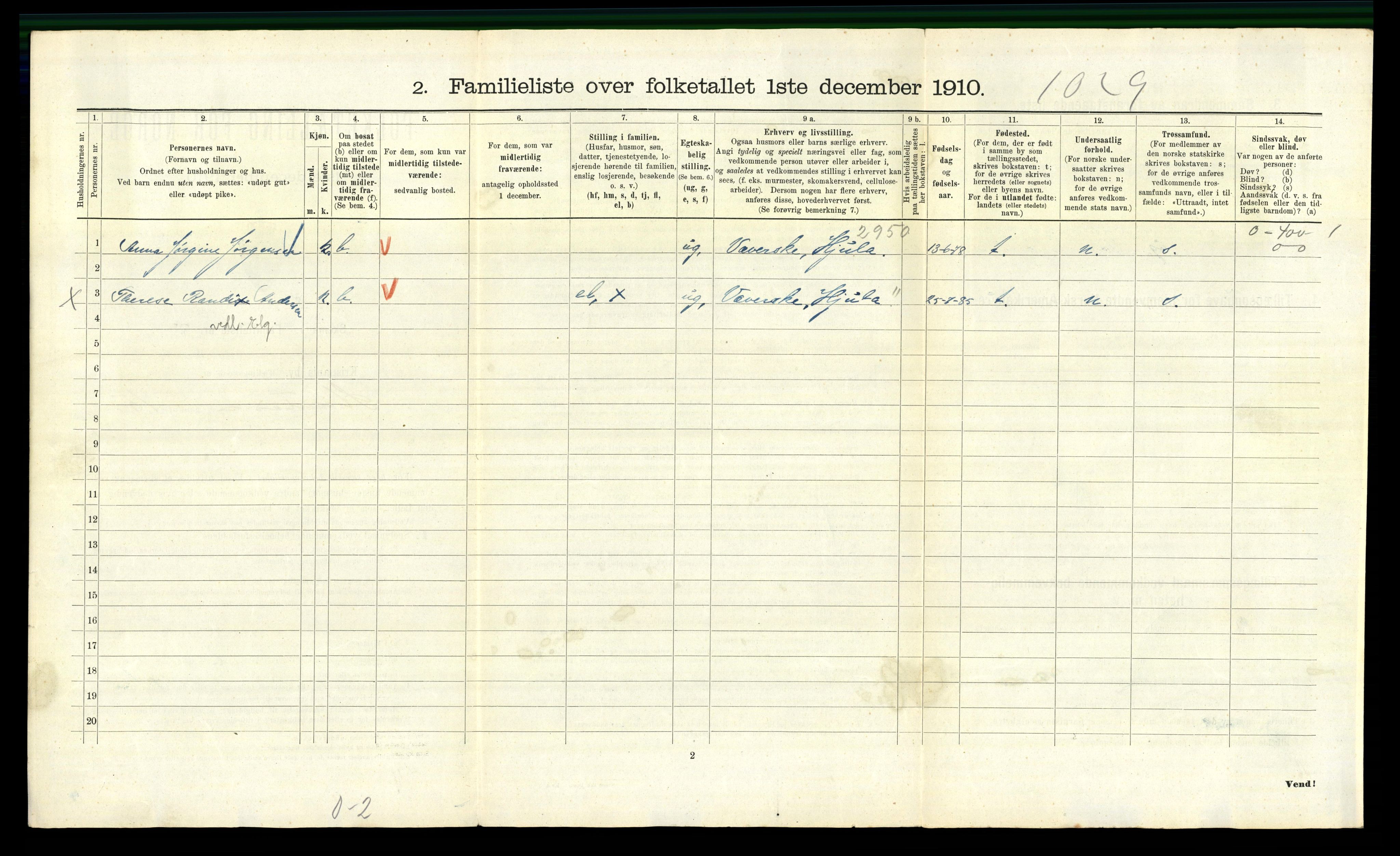 RA, 1910 census for Kristiania, 1910, p. 100278