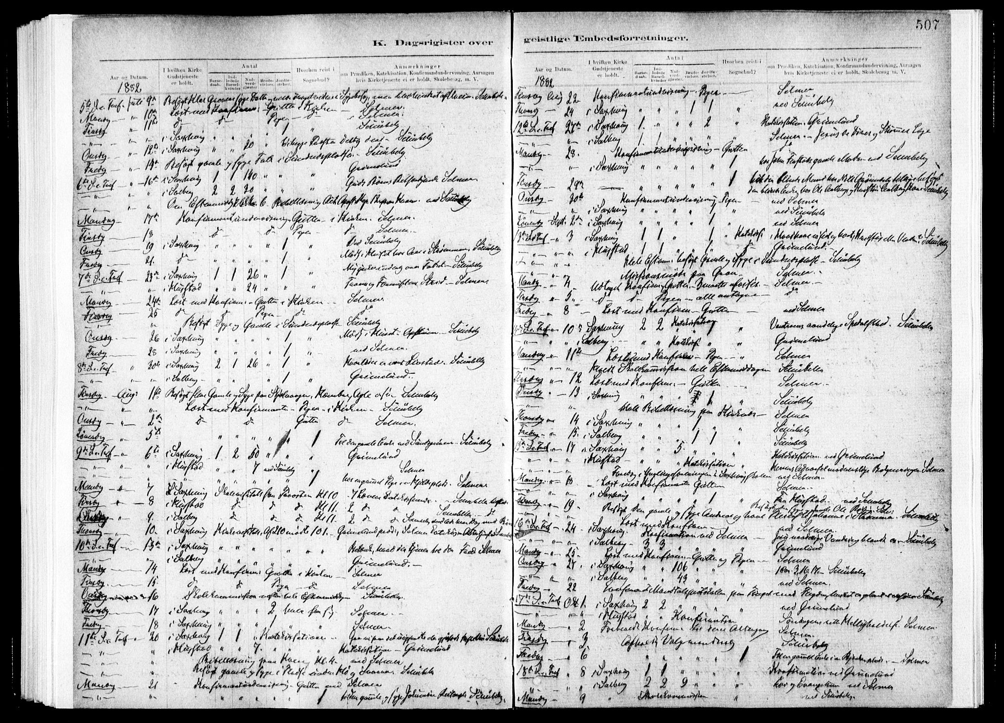 Ministerialprotokoller, klokkerbøker og fødselsregistre - Nord-Trøndelag, SAT/A-1458/730/L0285: Parish register (official) no. 730A10, 1879-1914, p. 507