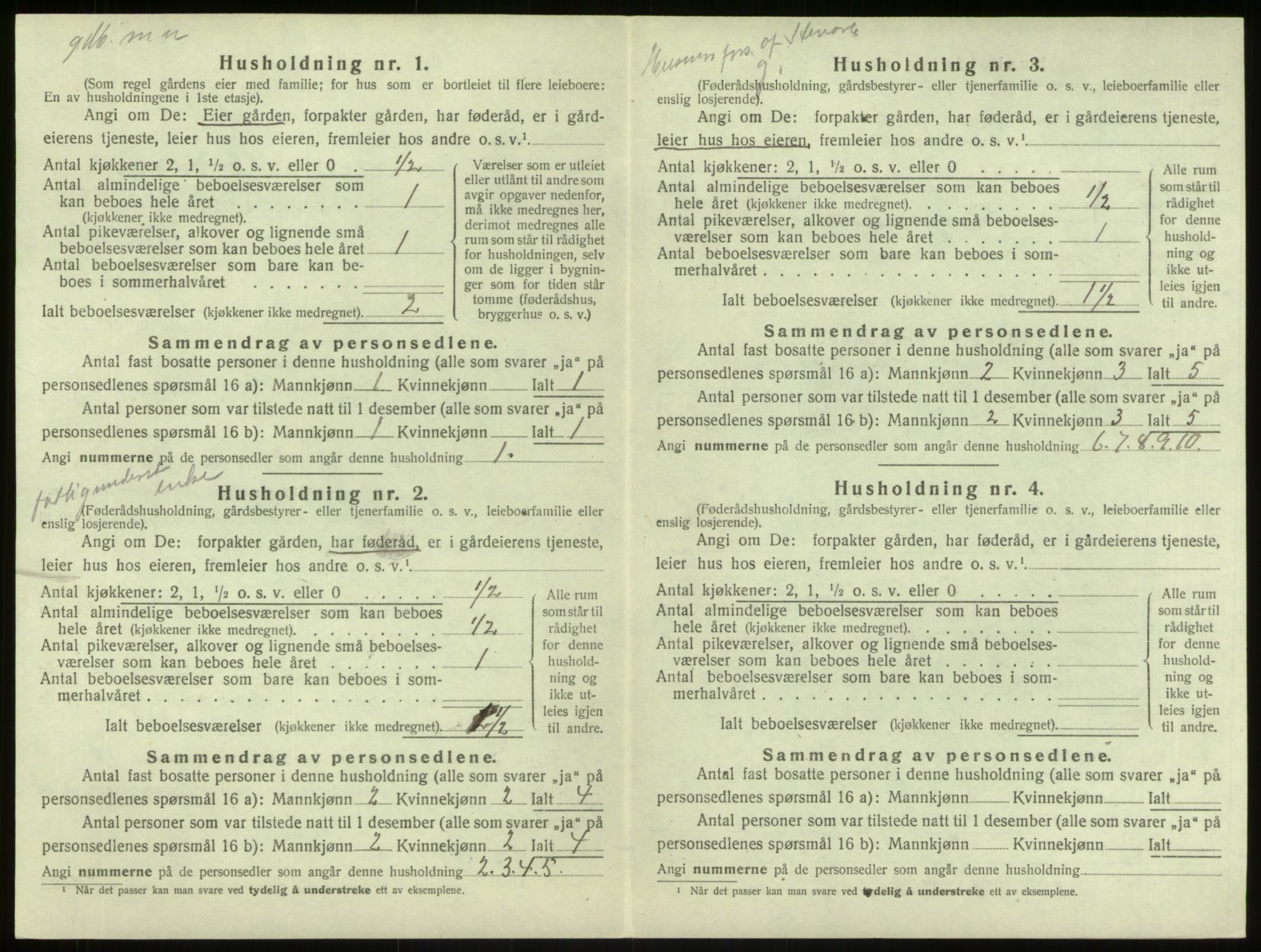 SAB, 1920 census for Herdla, 1920, p. 272