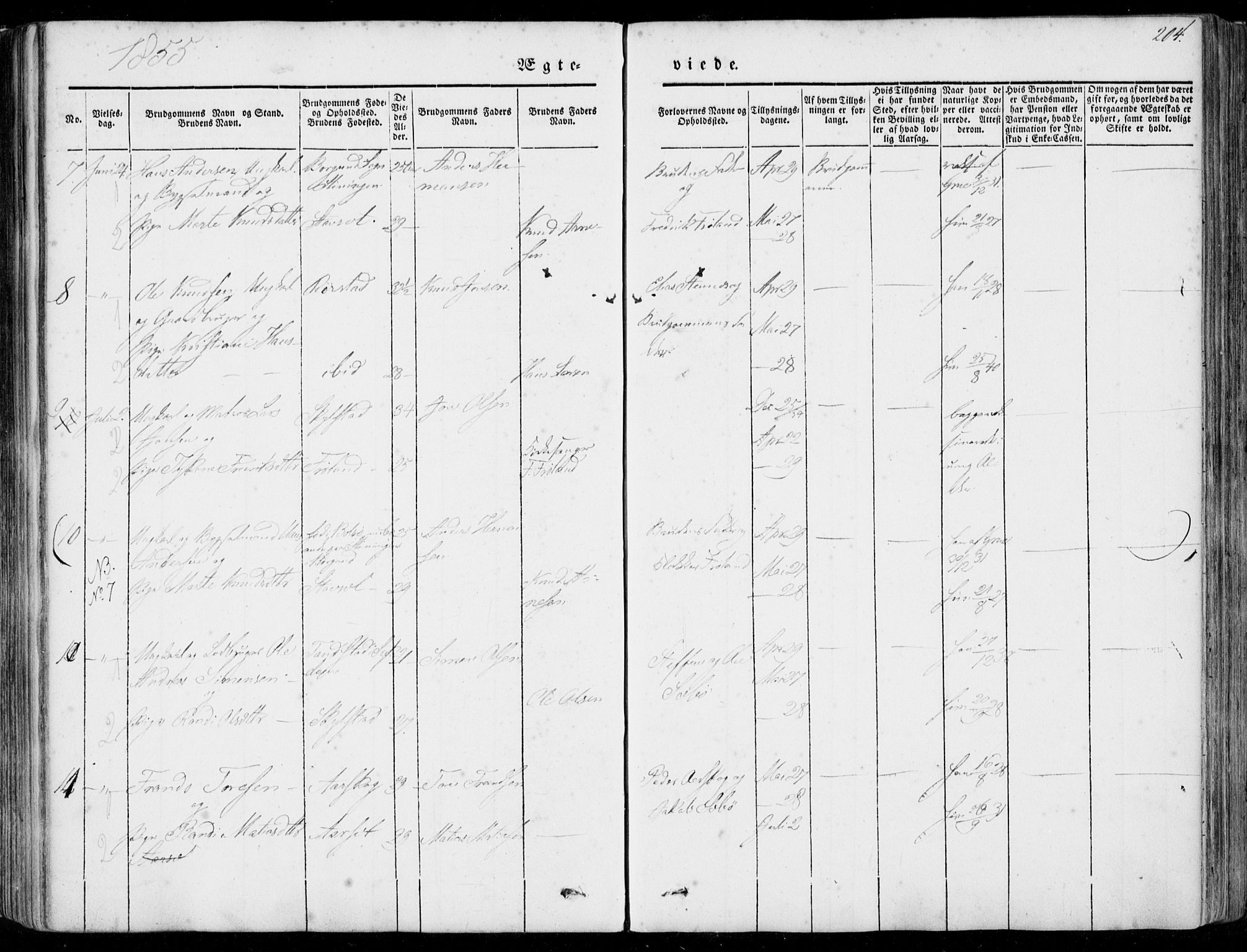 Ministerialprotokoller, klokkerbøker og fødselsregistre - Møre og Romsdal, AV/SAT-A-1454/515/L0209: Parish register (official) no. 515A05, 1847-1868, p. 204