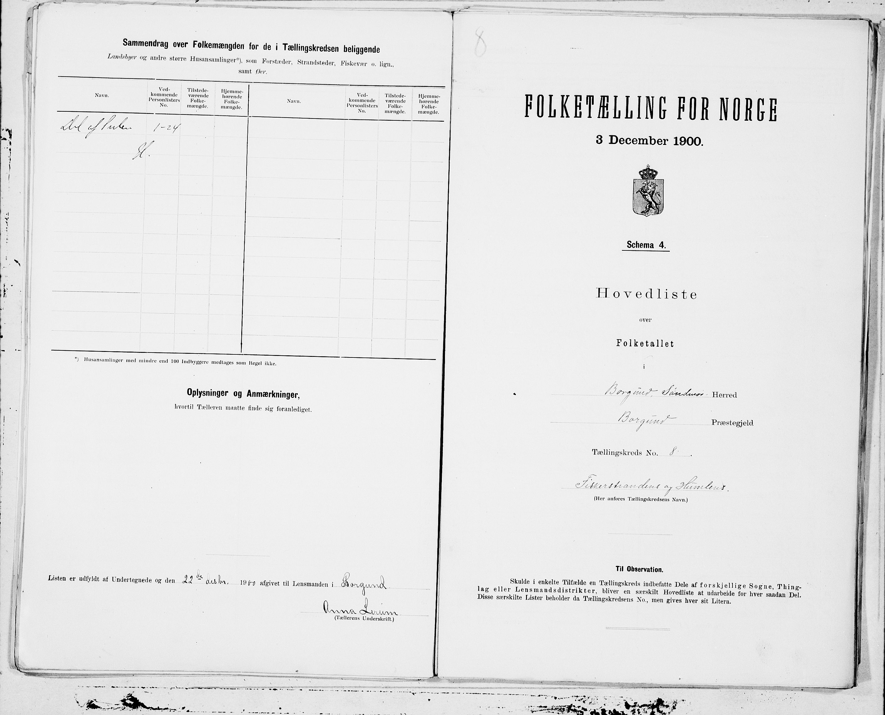 SAT, 1900 census for Borgund, 1900, p. 16