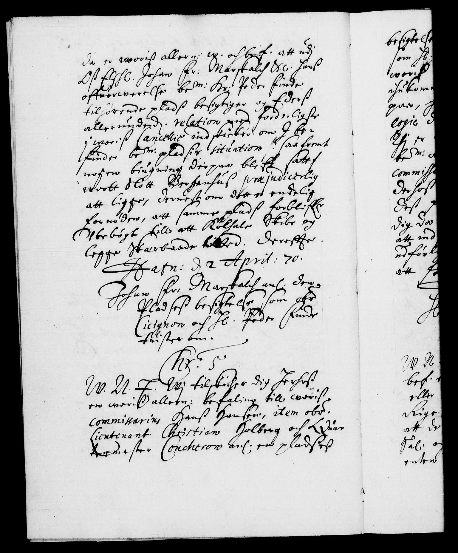 Danske Kanselli 1572-1799, AV/RA-EA-3023/F/Fc/Fca/Fcab/L0012: Norske tegnelser (mikrofilm), 1670-1683, p. 5b