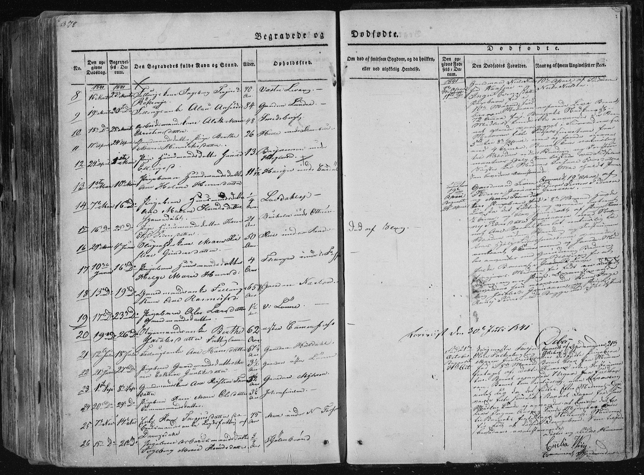 Sannidal kirkebøker, AV/SAKO-A-296/F/Fa/L0006: Parish register (official) no. 6, 1831-1847, p. 378