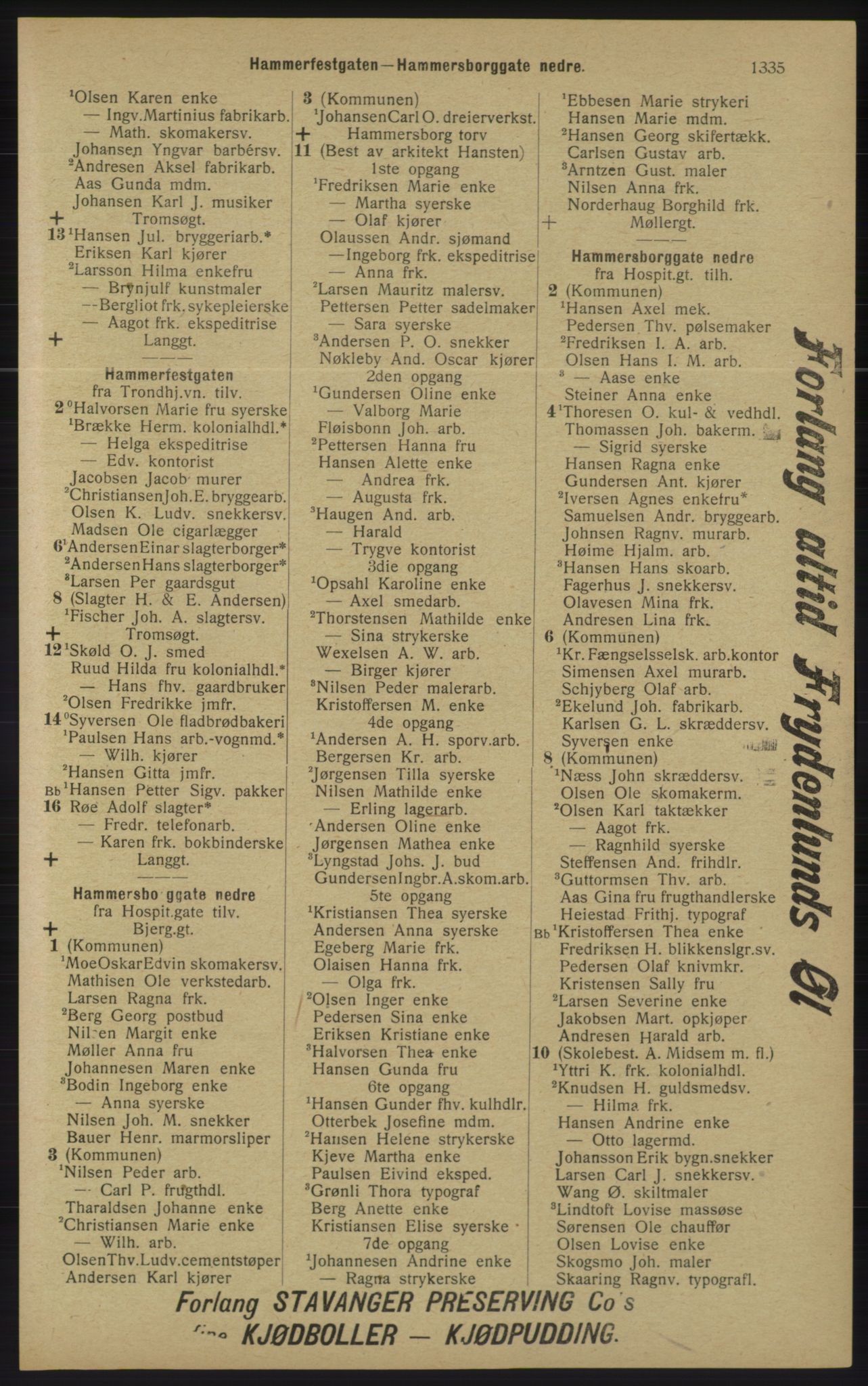 Kristiania/Oslo adressebok, PUBL/-, 1913, p. 1291