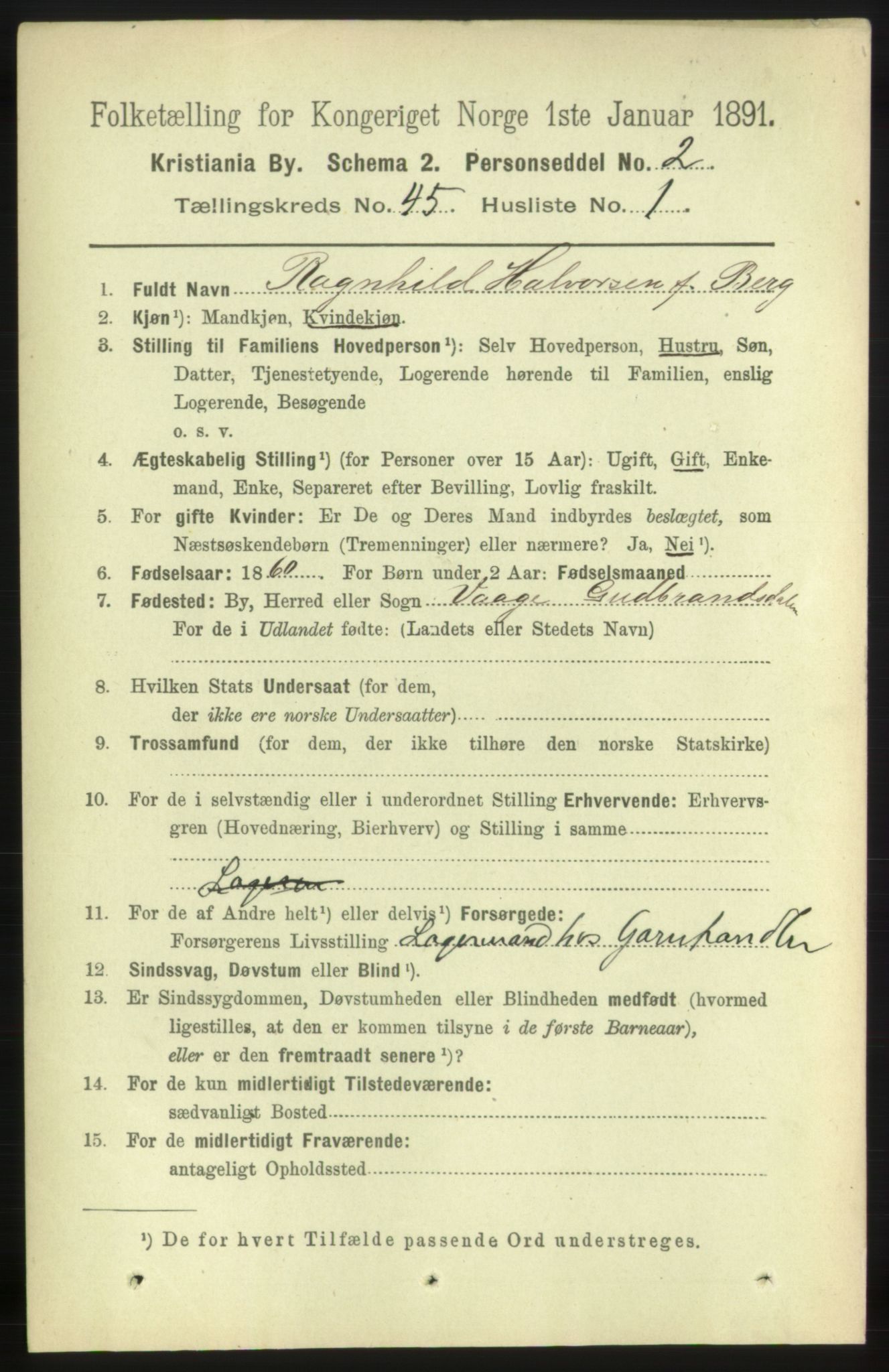 RA, 1891 census for 0301 Kristiania, 1891, p. 27507