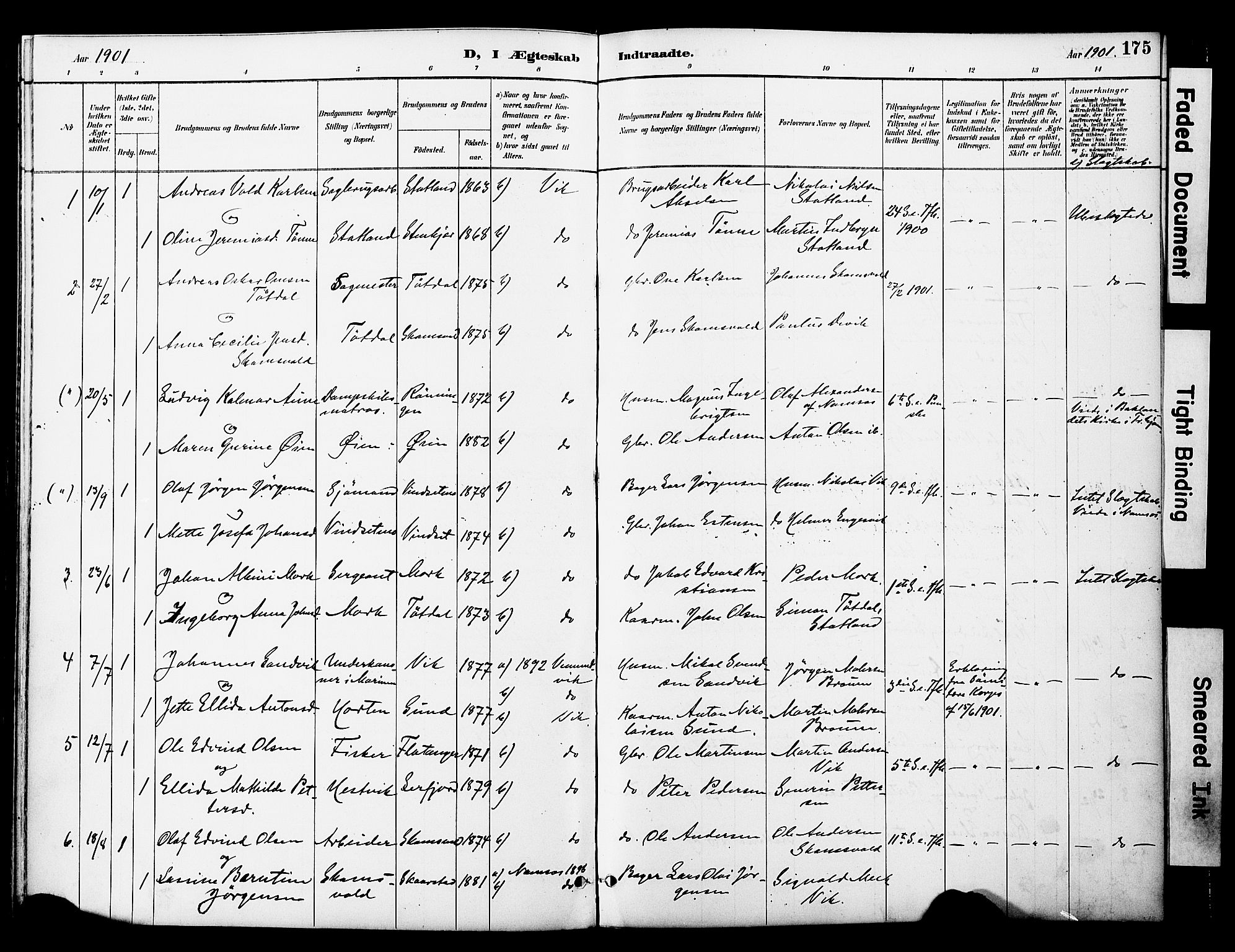 Ministerialprotokoller, klokkerbøker og fødselsregistre - Nord-Trøndelag, SAT/A-1458/774/L0628: Parish register (official) no. 774A02, 1887-1903, p. 175