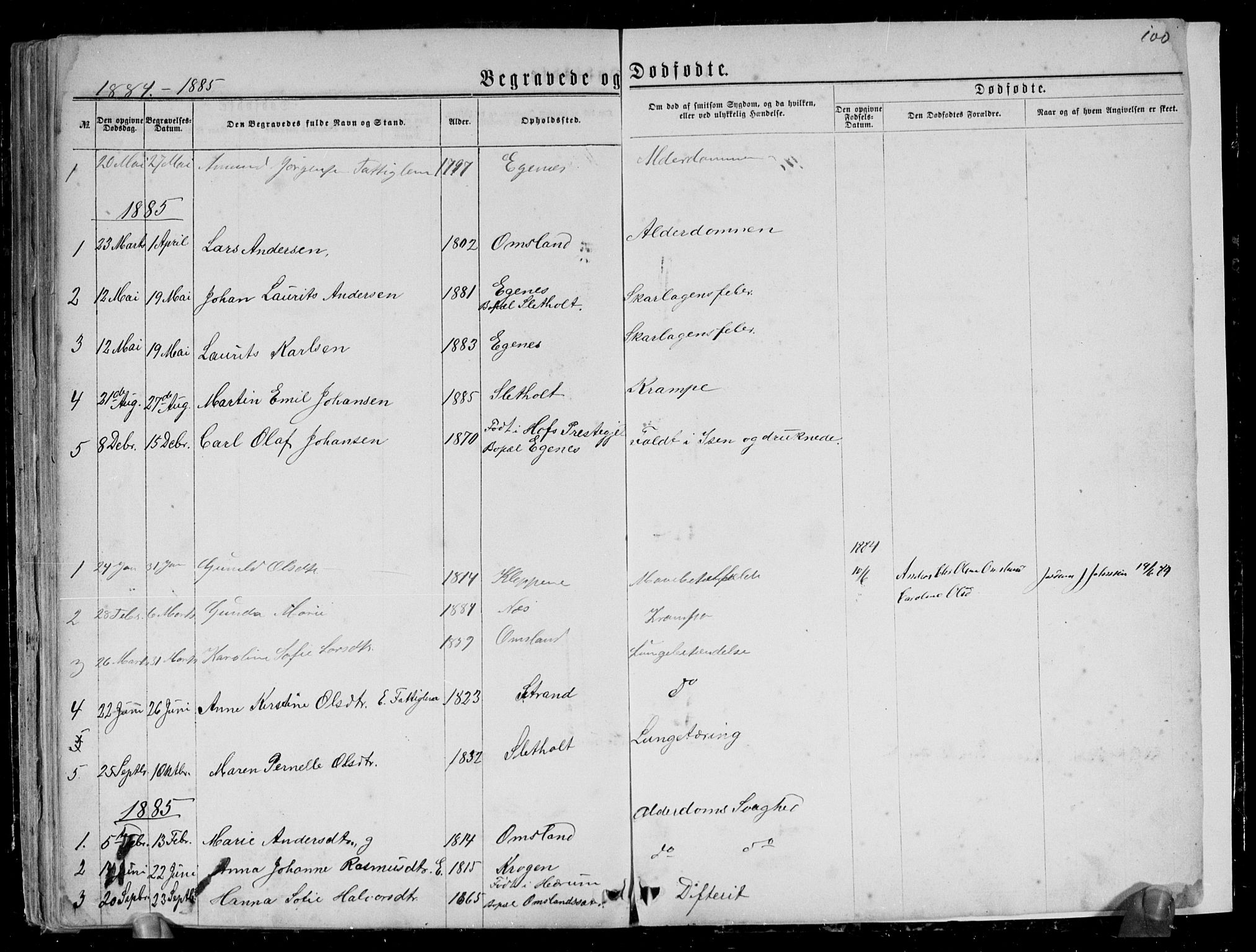 Brunlanes kirkebøker, AV/SAKO-A-342/G/Gc/L0001: Parish register (copy) no. III 1, 1866-1890, p. 100