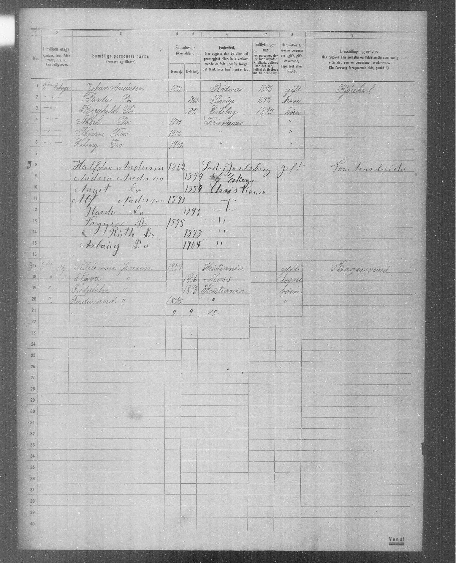 OBA, Municipal Census 1904 for Kristiania, 1904, p. 24426