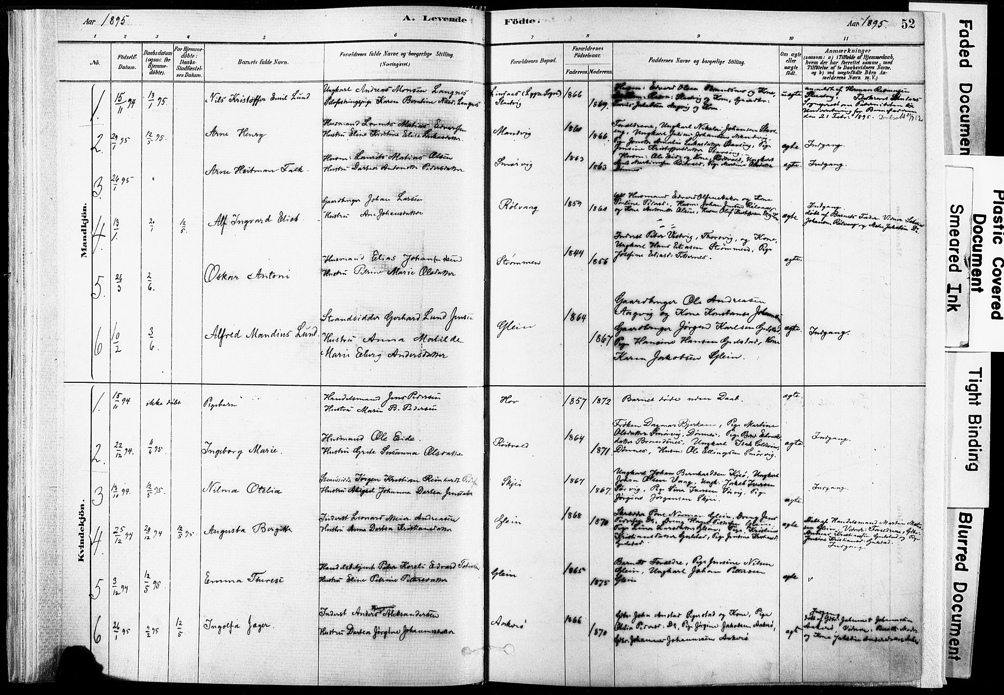 Ministerialprotokoller, klokkerbøker og fødselsregistre - Nordland, AV/SAT-A-1459/835/L0525: Parish register (official) no. 835A03I, 1881-1910, p. 52