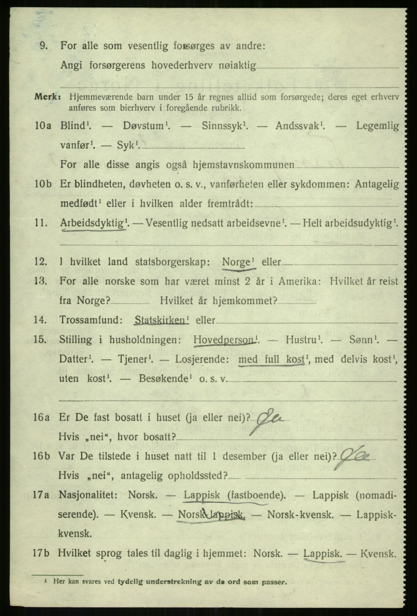 SATØ, 1920 census for Tranøy, 1920, p. 3808