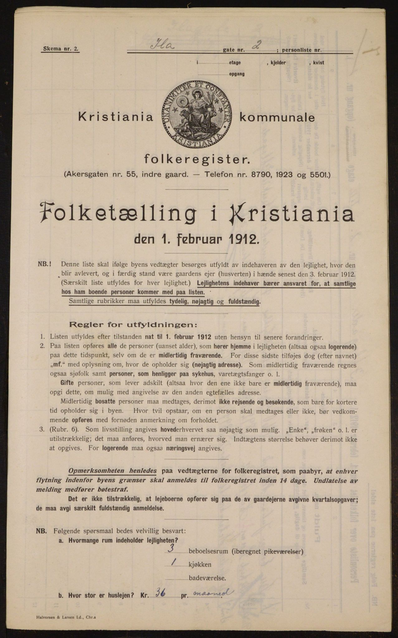 OBA, Municipal Census 1912 for Kristiania, 1912, p. 43537