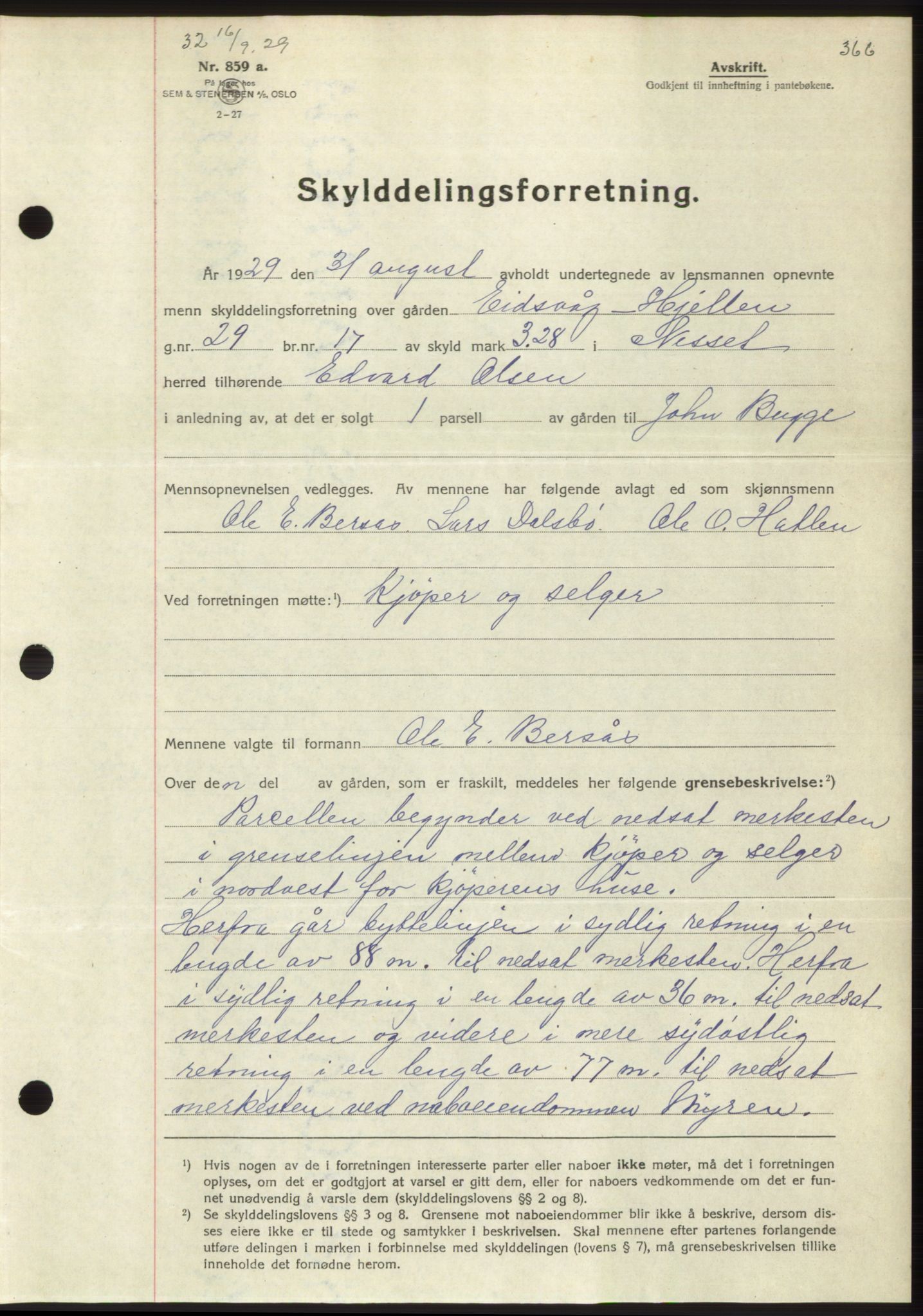 Romsdal sorenskriveri, AV/SAT-A-4149/1/2/2C/L0056: Mortgage book no. 50, 1929-1929, Deed date: 16.09.1929